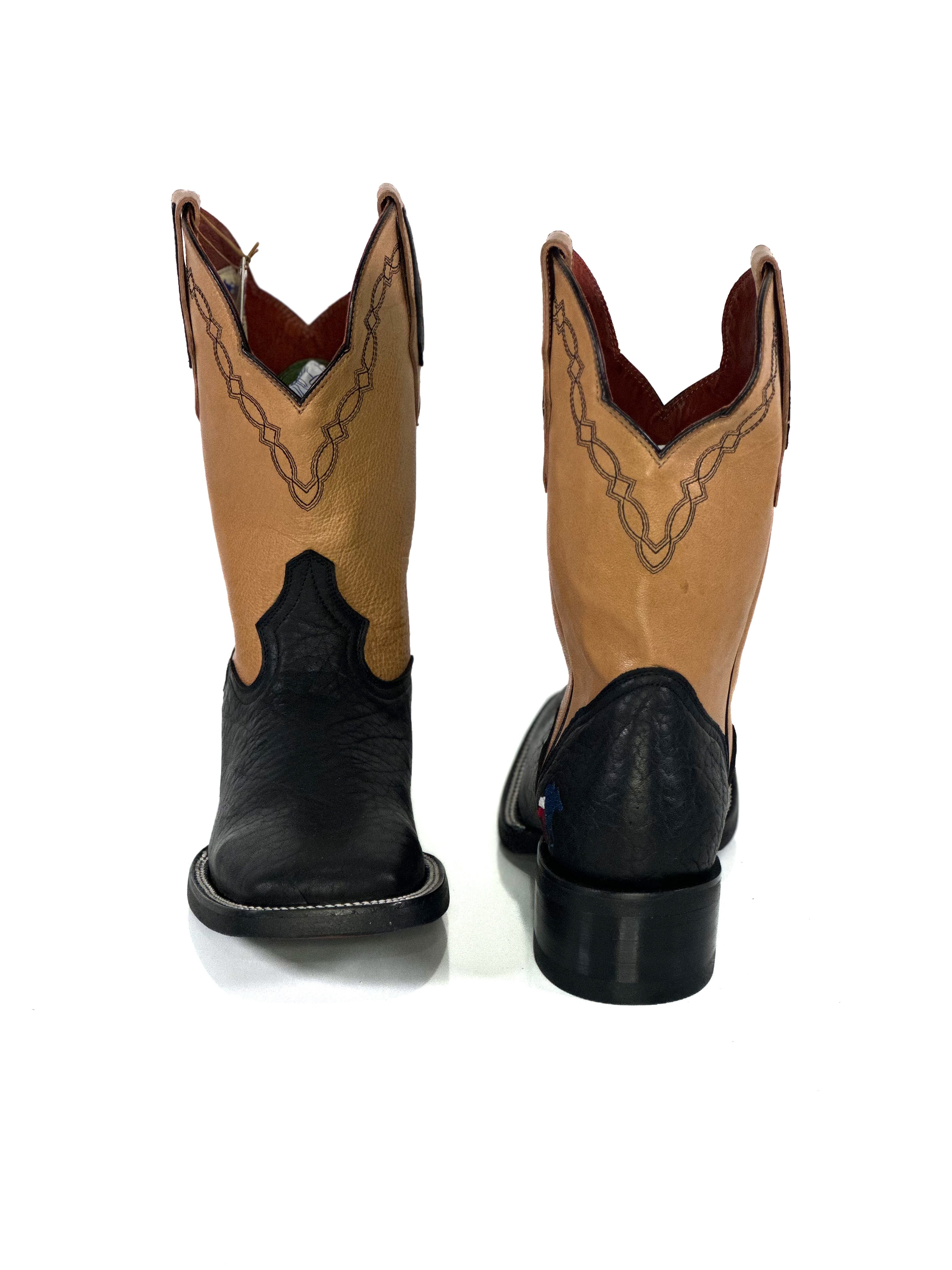 Georgetown Black Boot — angled view of handmade western boots