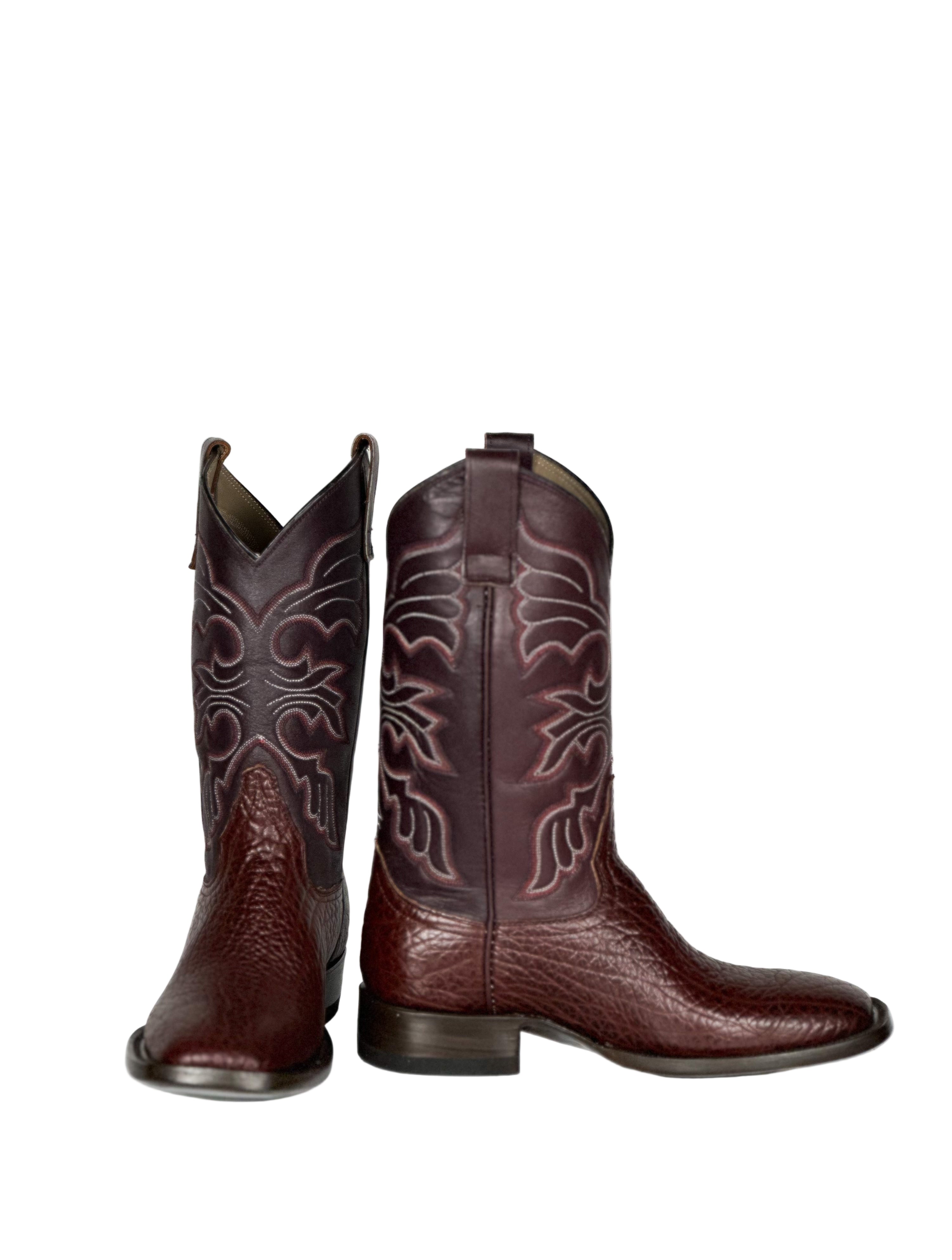 Velvet Bullsneck Boots — handmade western boots by Cuadra Piedreros