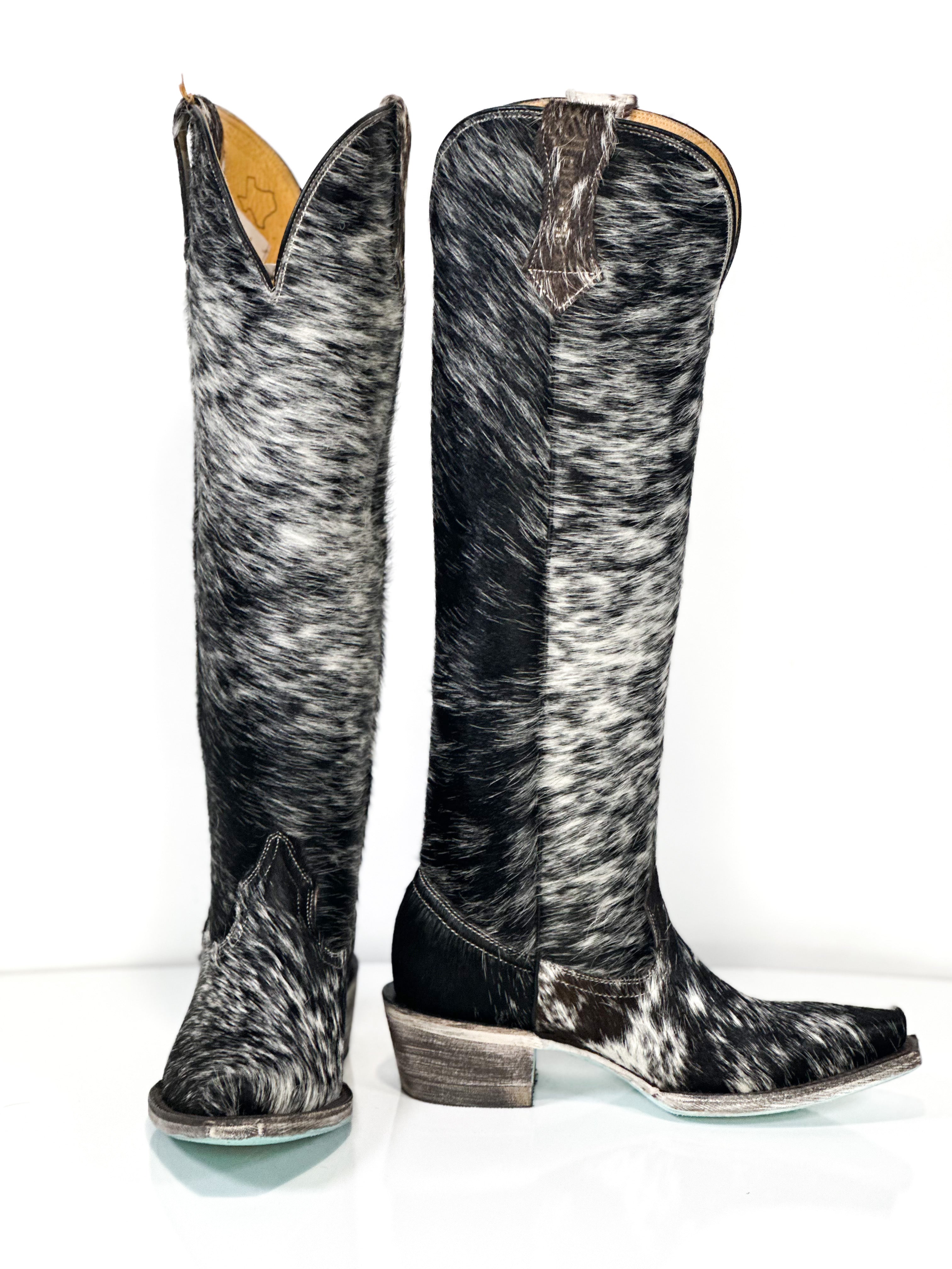 Azeri Cowhide Boot — back view of handmade western boots