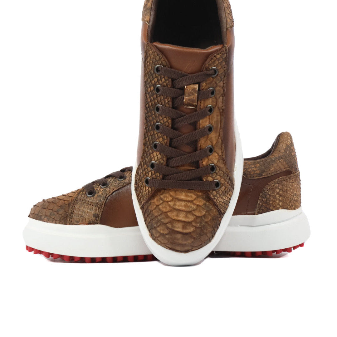 Mens Python Leather Sneakers