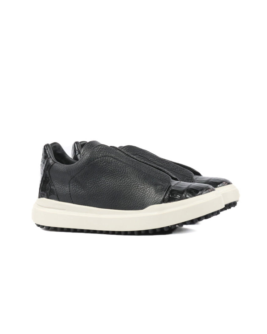 Mens Croc Leather Sneakers