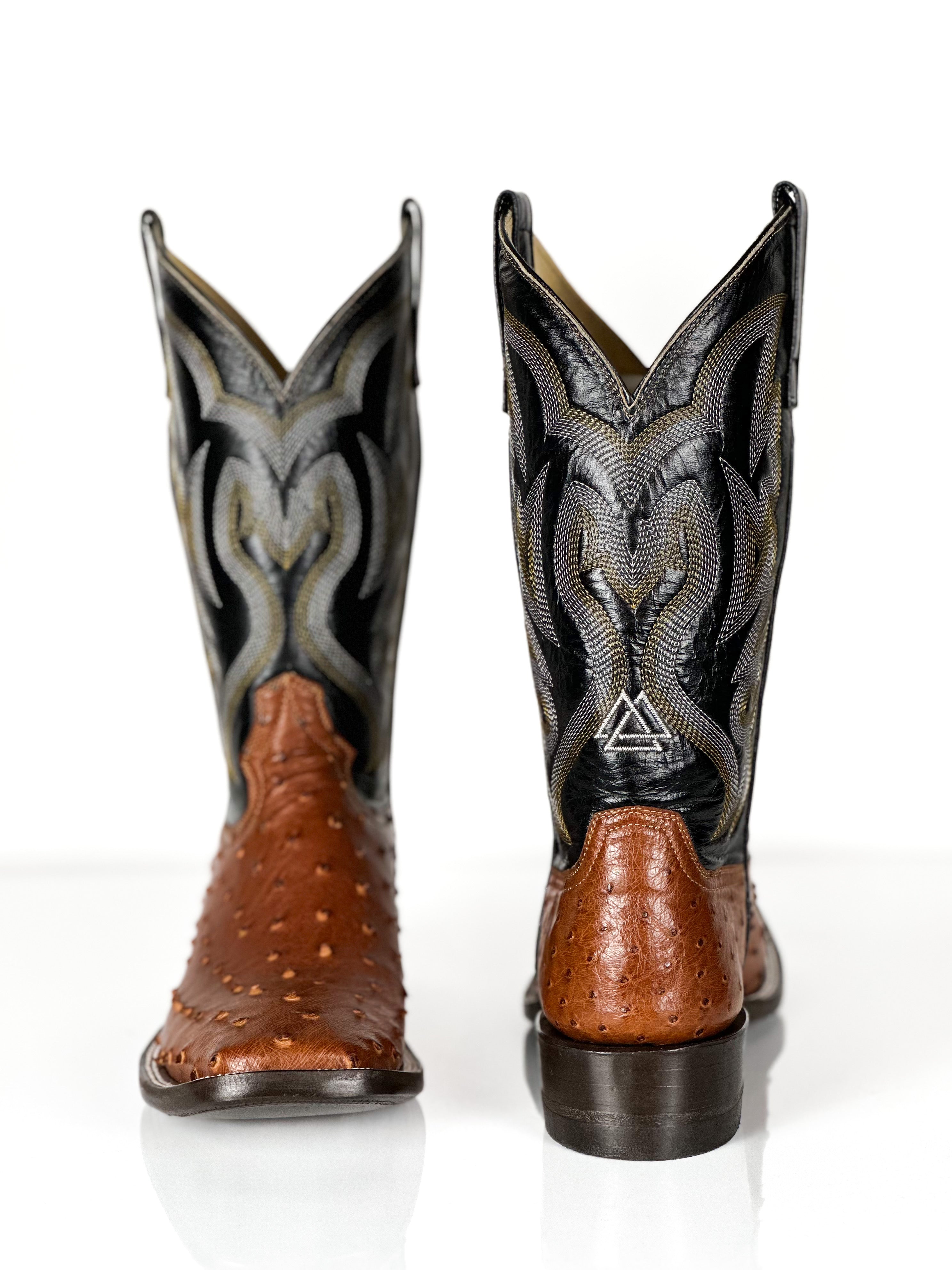 Men's Ostrich- Red Rum — angled view