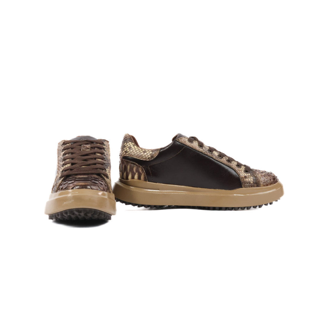 Mens Python Leather Sneakers
