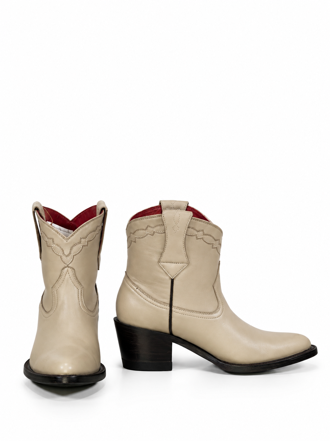 The Cherokee — Leather Snip Toe Women's Cowboy Boot, front and side view