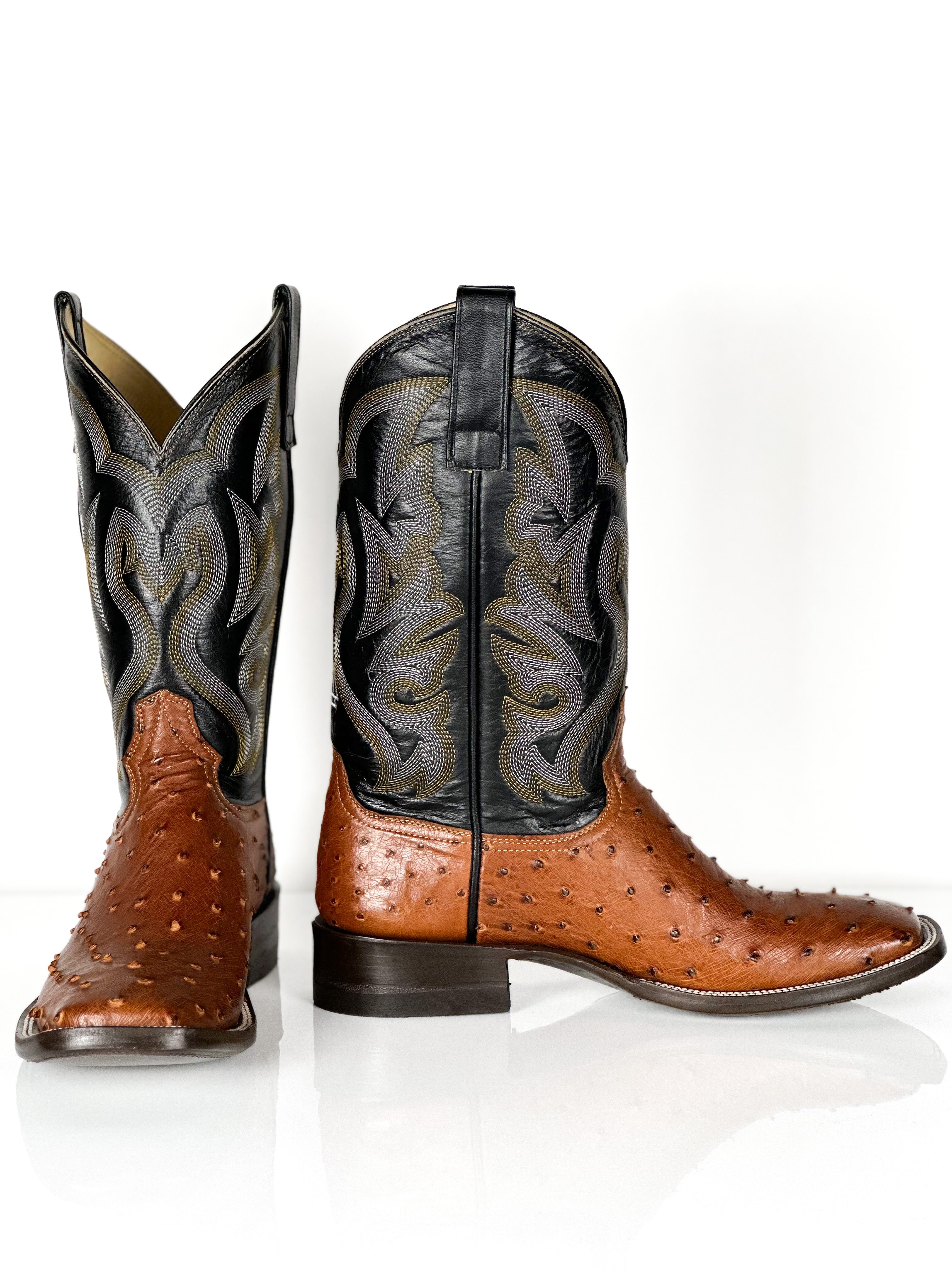 Men's Ostrich- Red Rum — detail shot