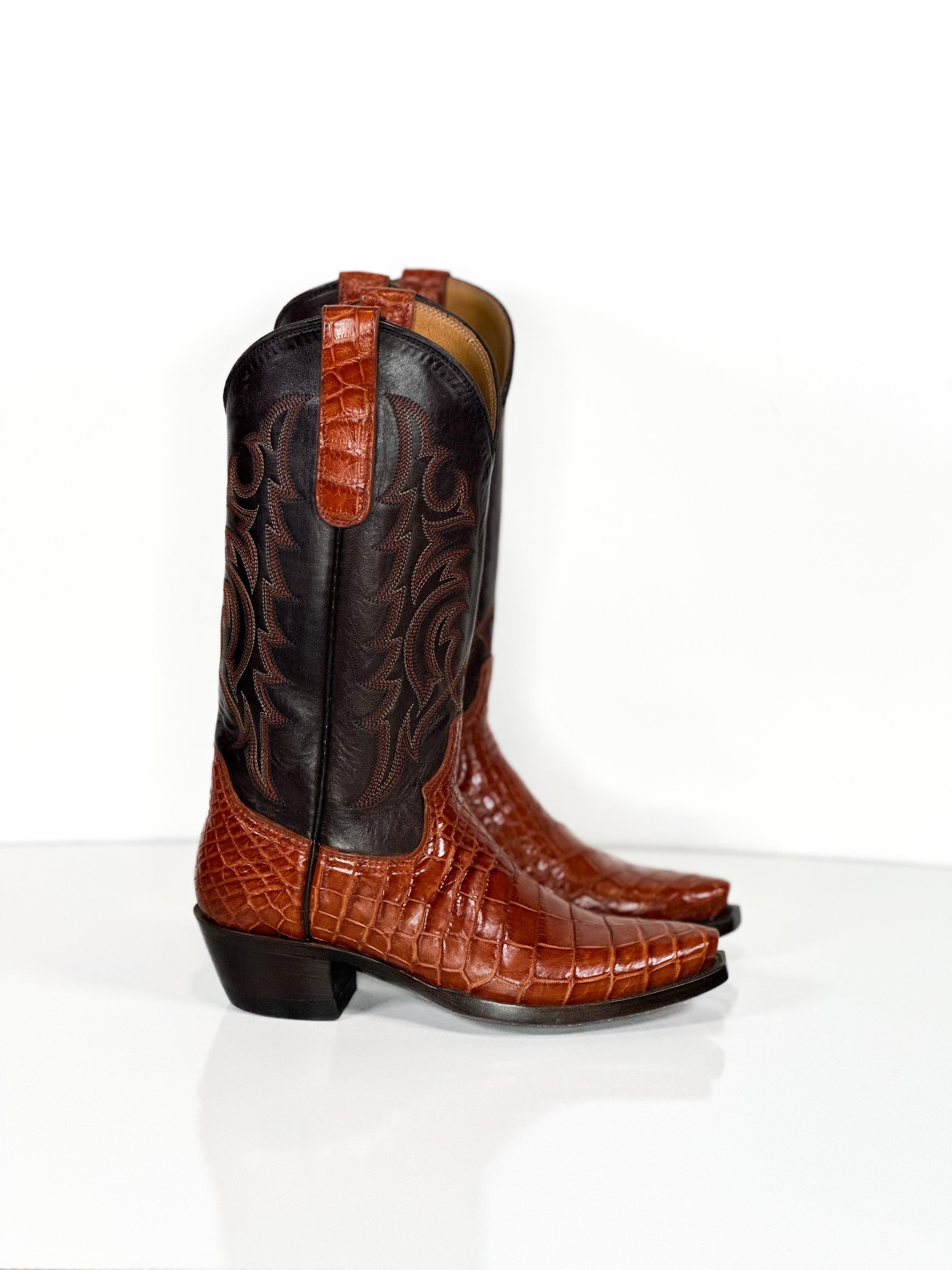 Amber Gator Boots — handmade alligator boots by Cuadra Piedreros