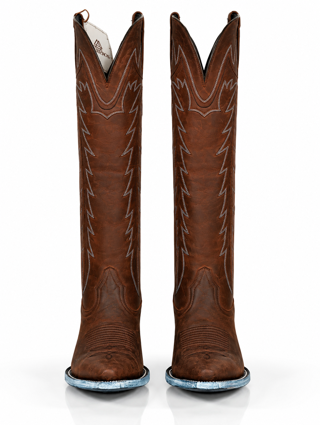 The Wendy — Leather Women's Cowboy Boot, detail view