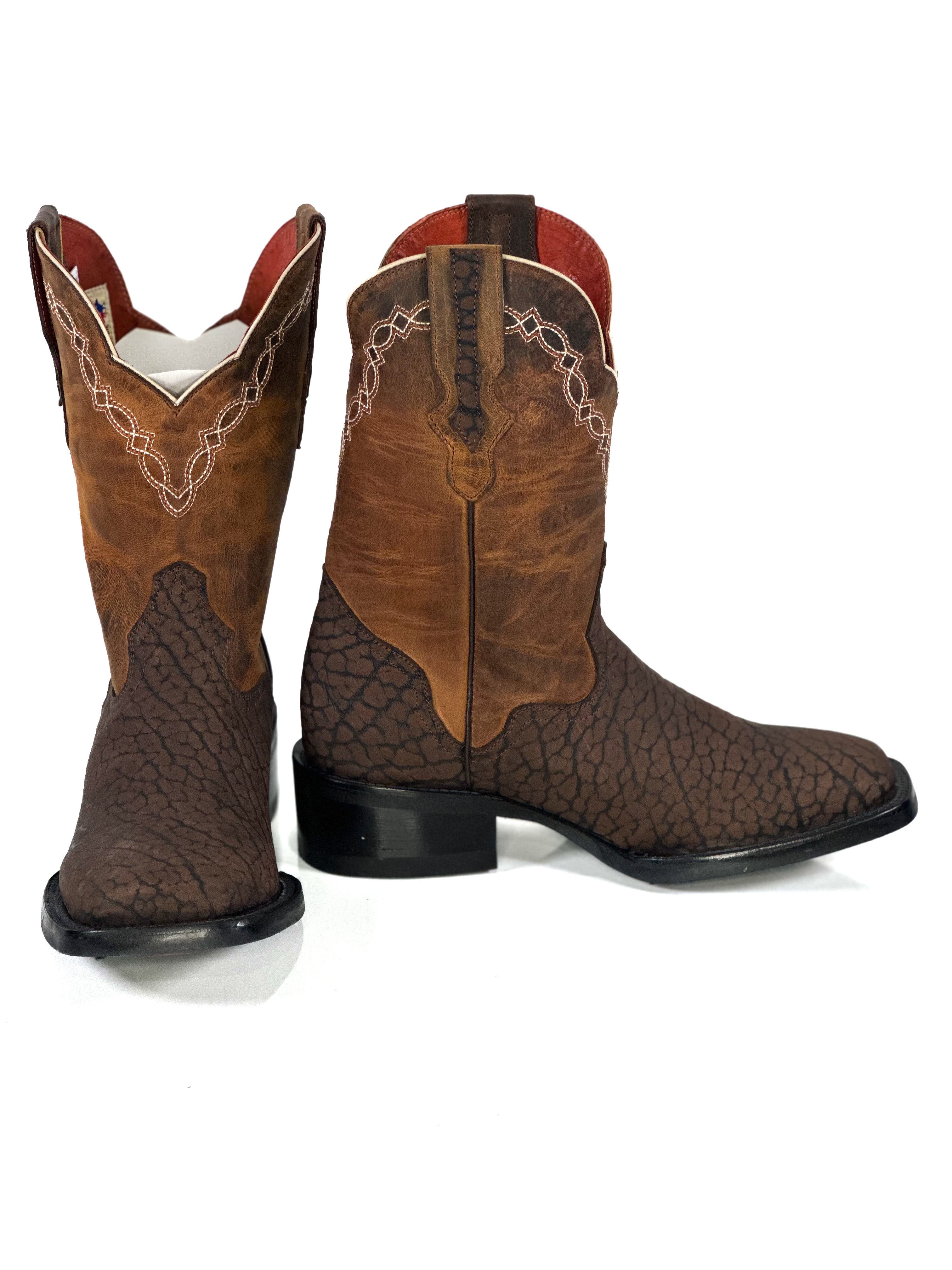 Liberty Hill Bicolor Boot — detail shot of handmade western boots
