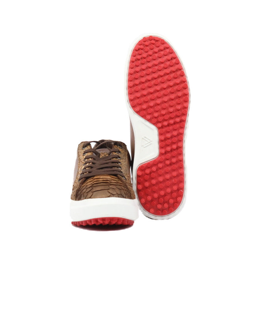 Mens Python Leather Sneakers
