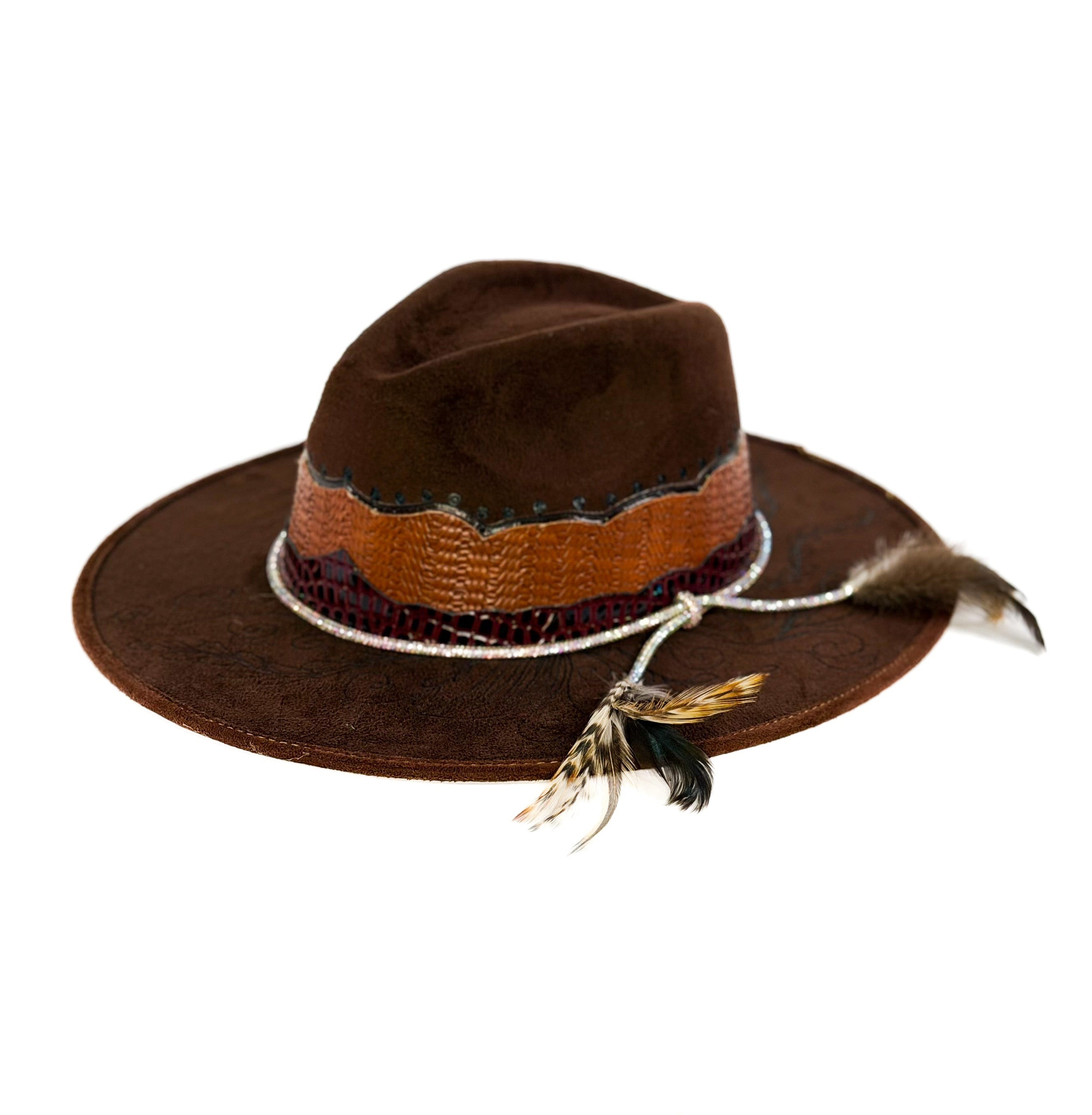 Brunette Getty Hat — side view of Cuadra Piedreros cap
