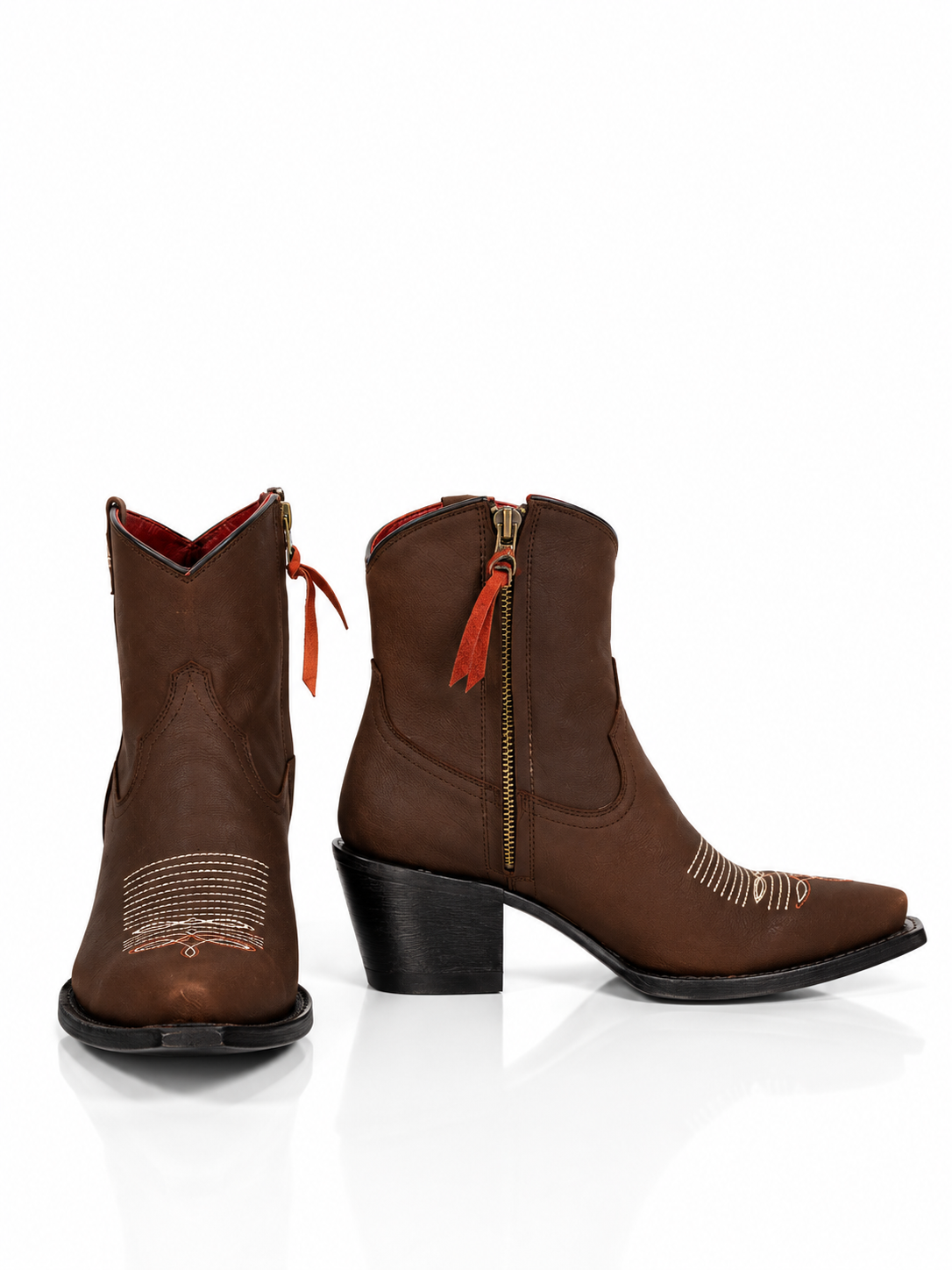 The Cherokee — Leather Snip Toe Women's Cowboy Boot, side view