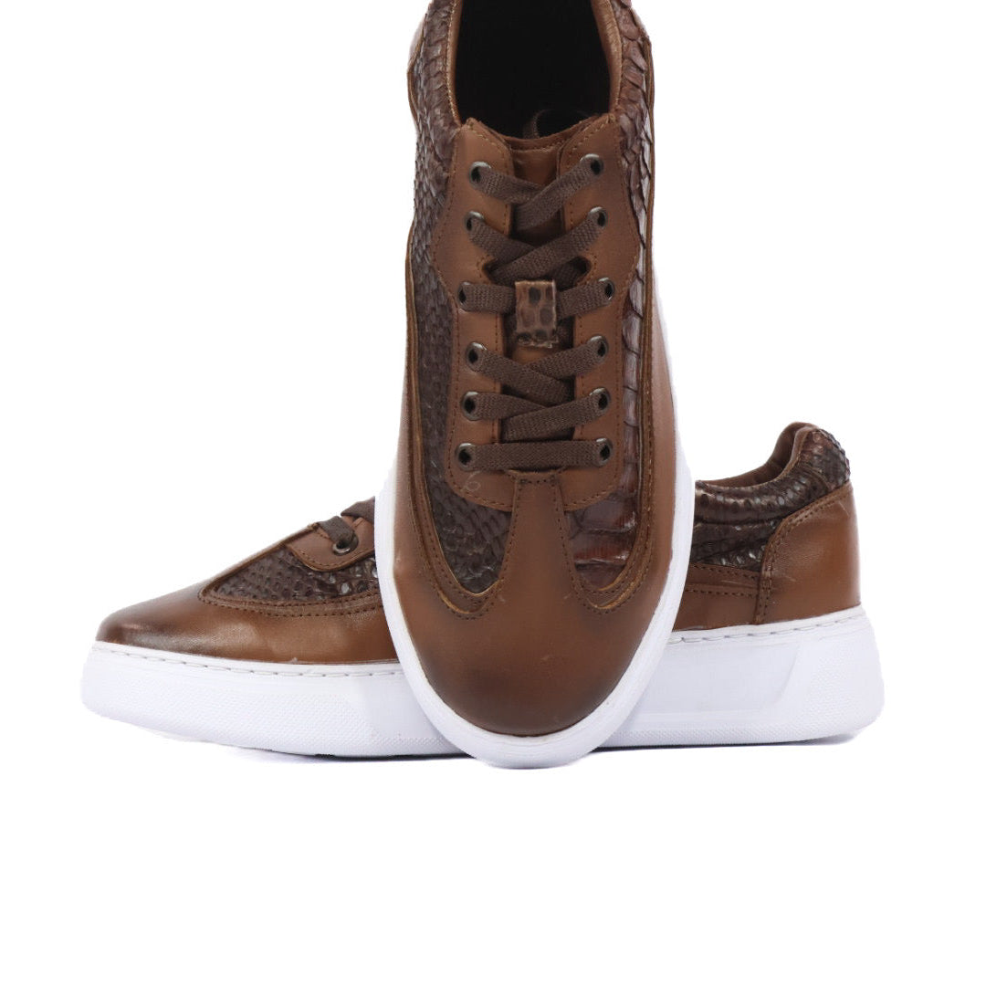 Mens Python Leather Sneakers