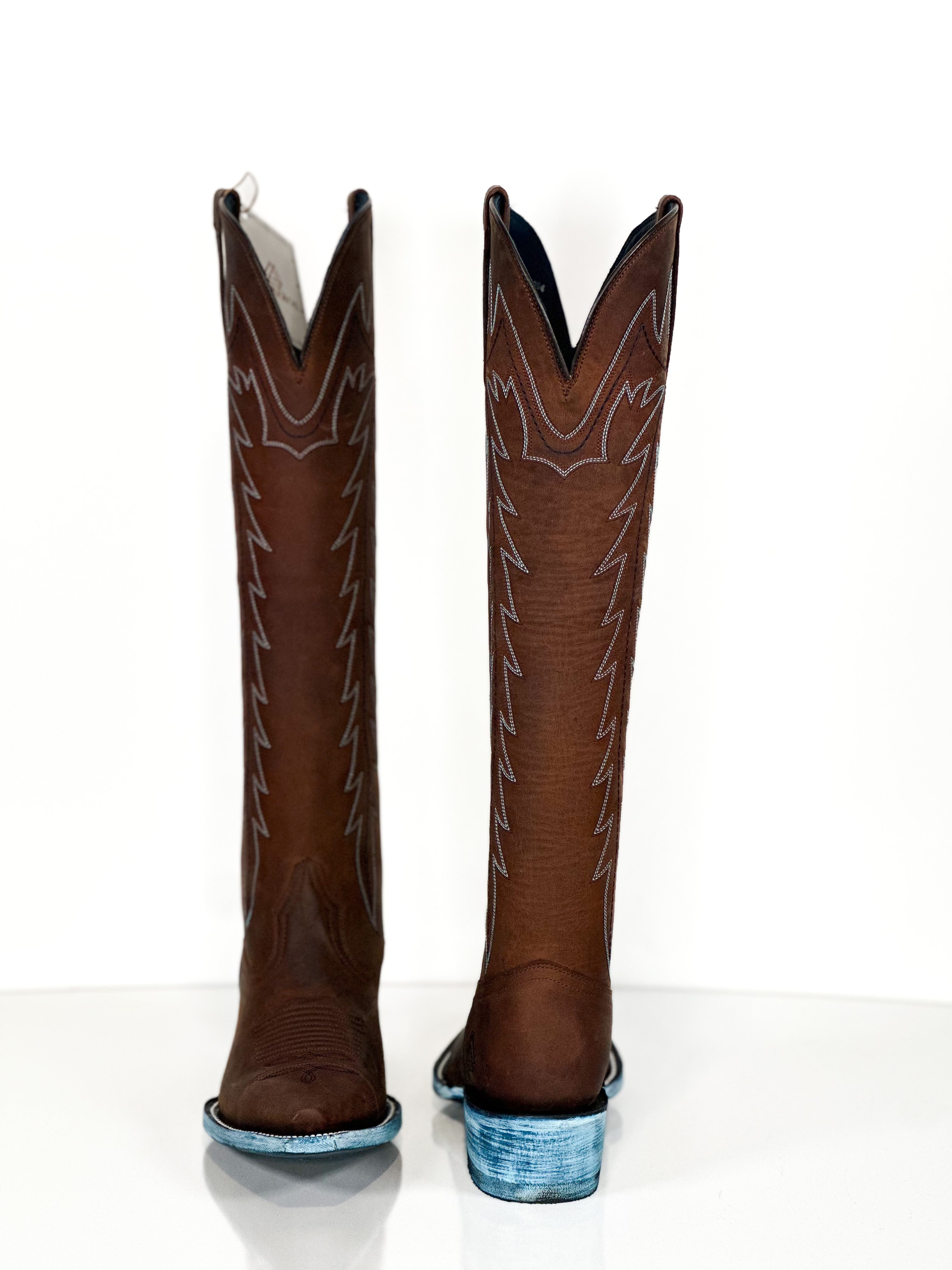 Wendy Boots 7.5 — back view of handmade western boots