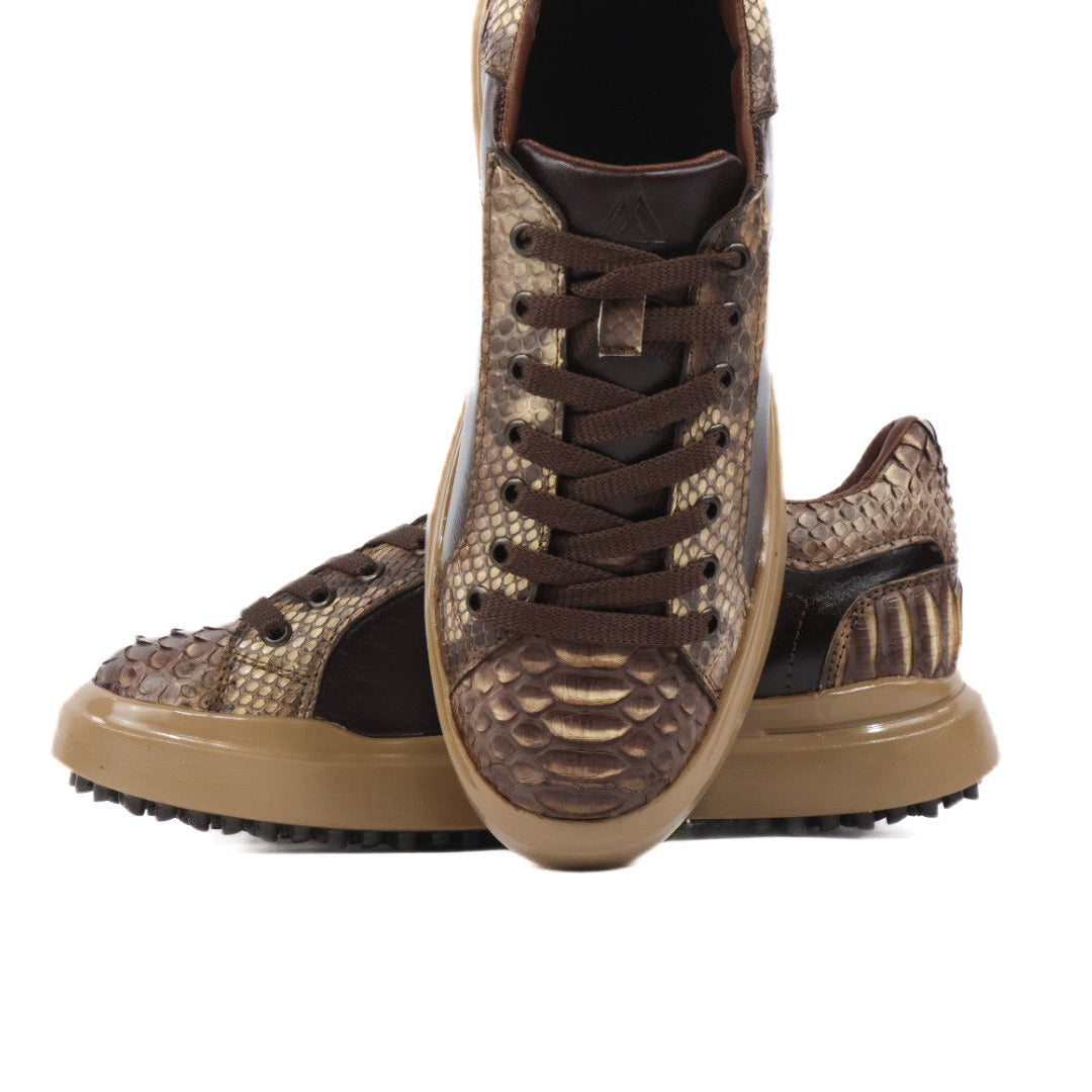 Mens Python Leather Sneakers