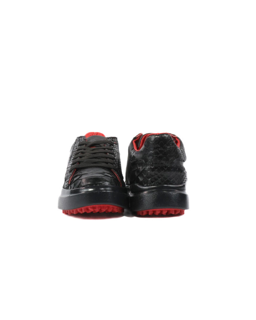 Mens Python Leather Sneakers