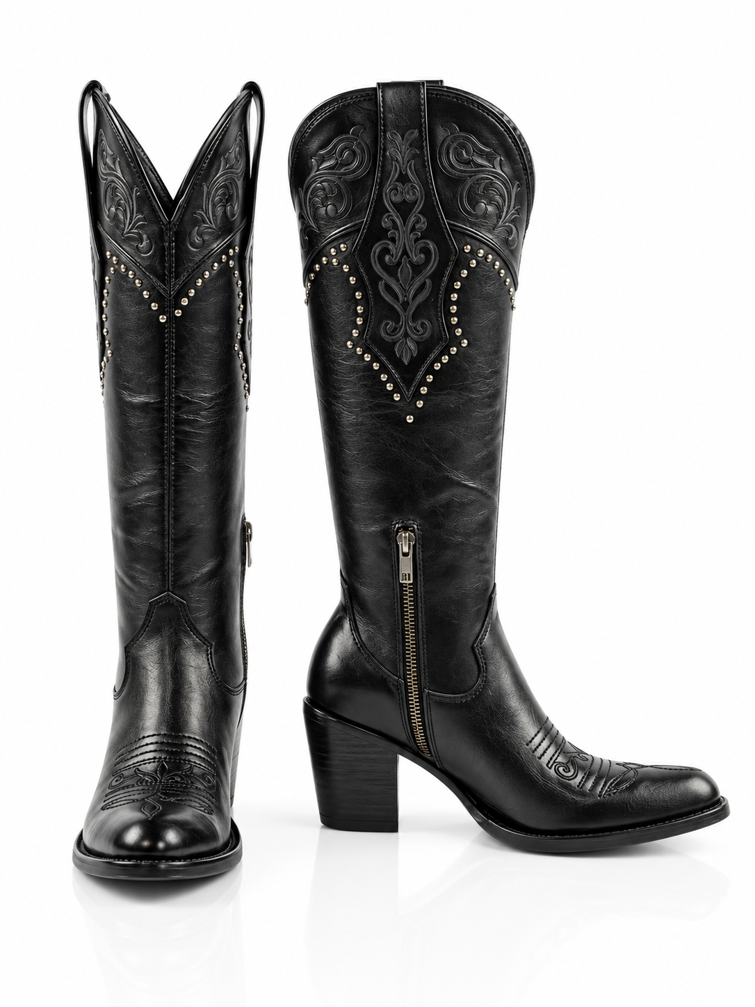 The Reina — Leather Women's Cowboy Boot, profile view
