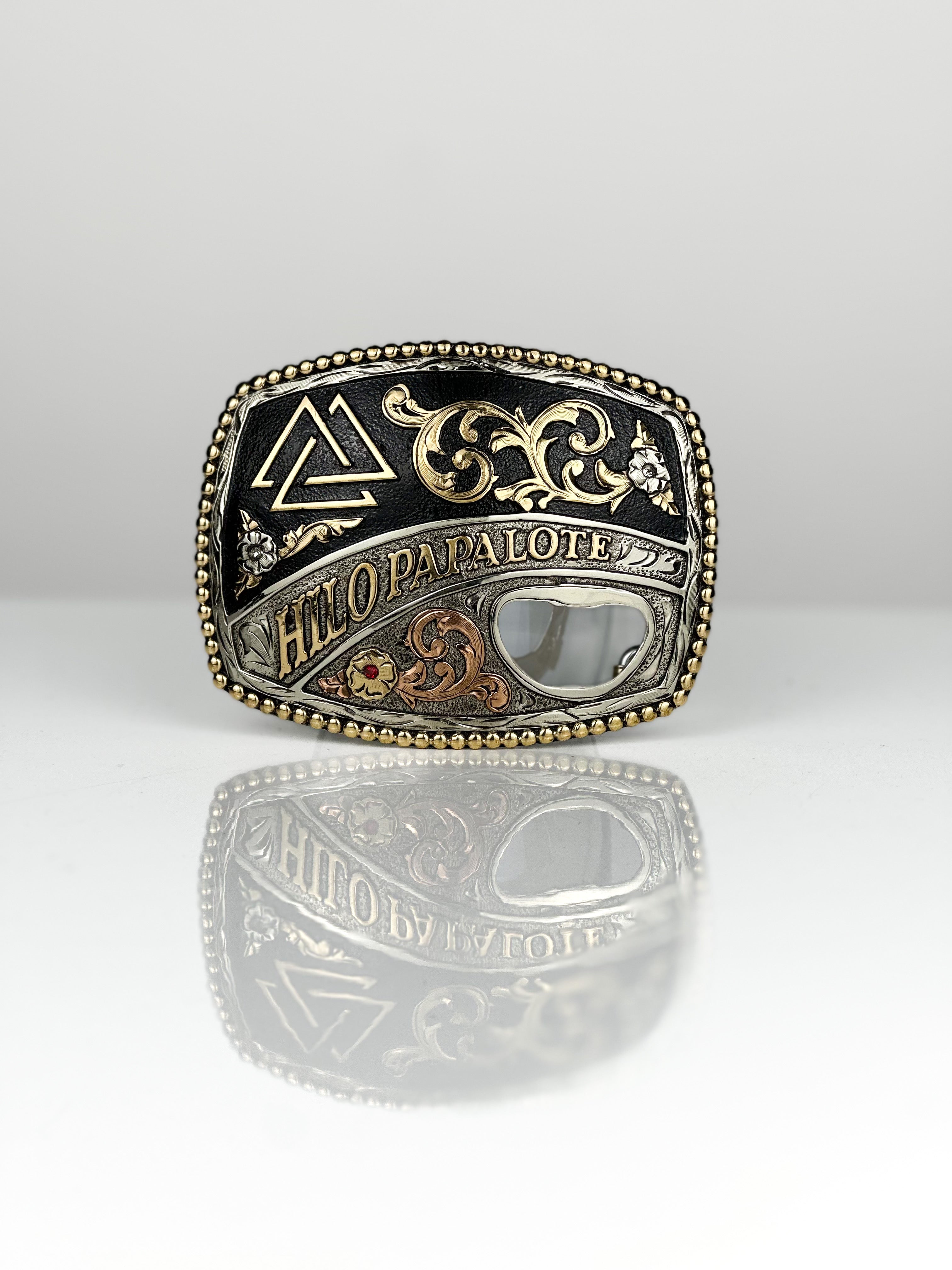 SUNGLOW BUCKLE — Cuadra Piedreros western belt buckle