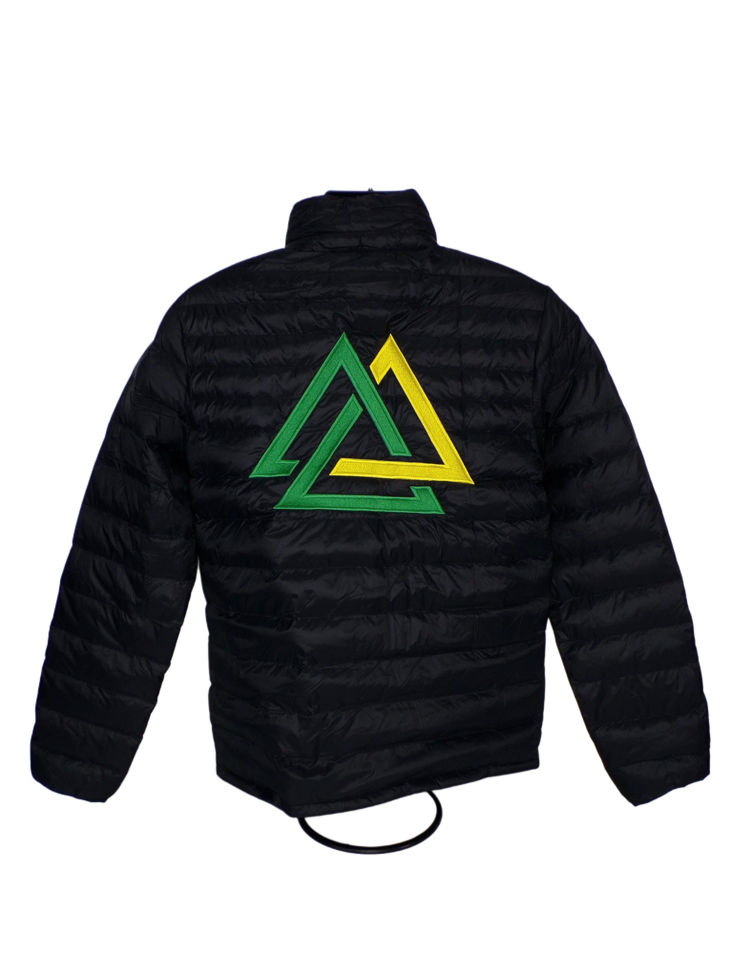 Mens Puffer Logo Jacket — top view