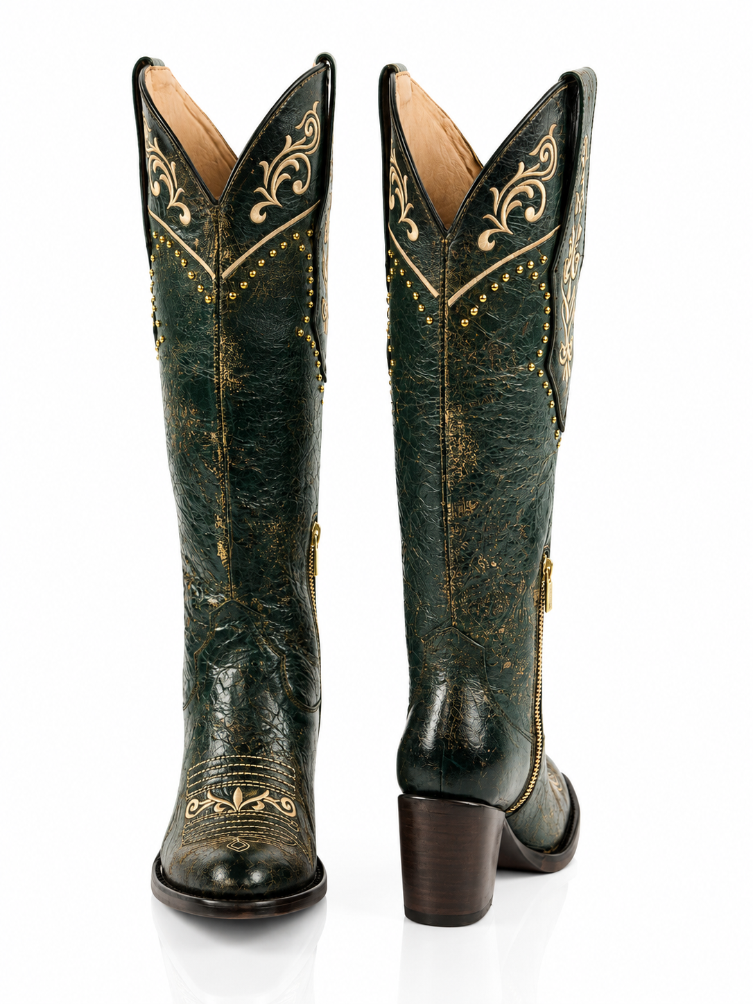 The Reina — Leather Women's Cowboy Boot, profile view