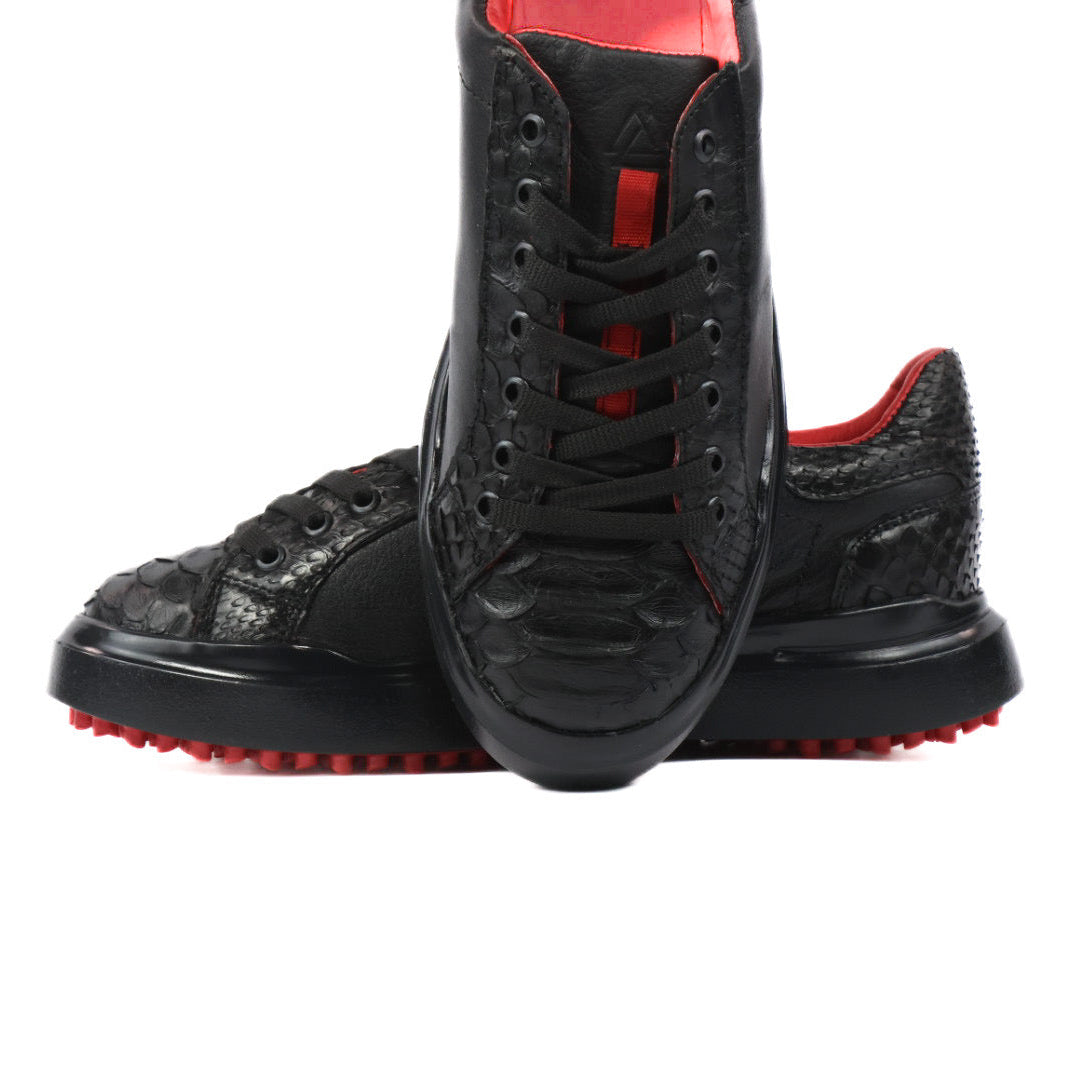 Mens Python Leather Sneakers