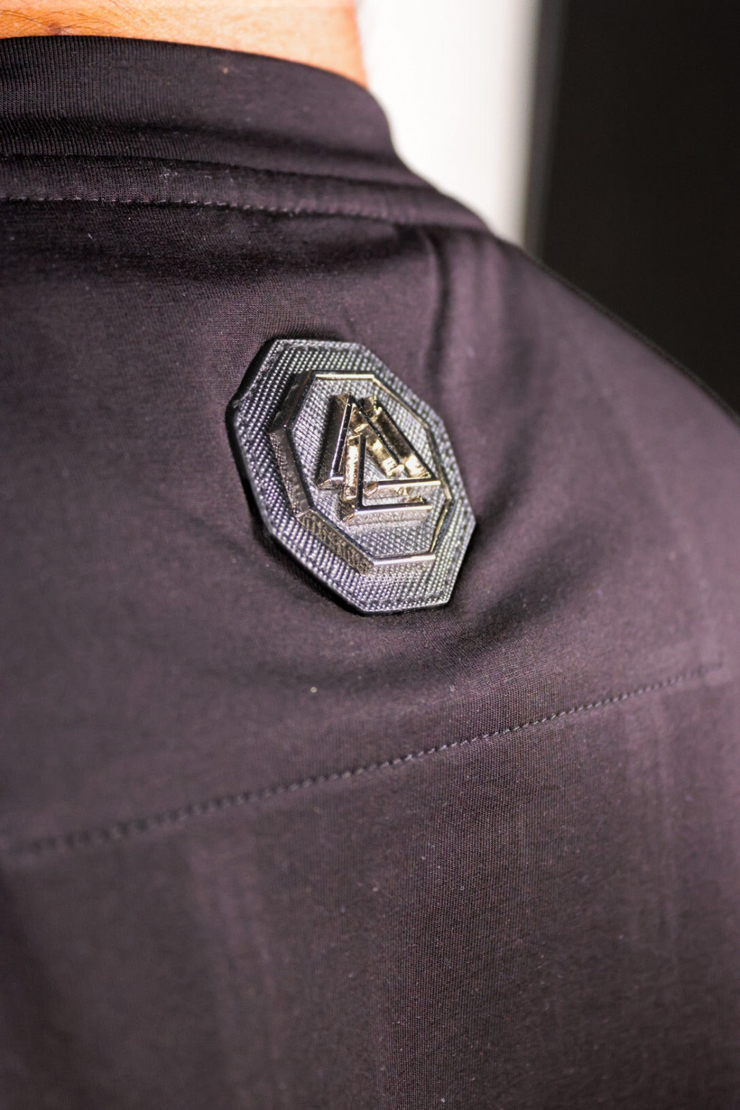 Shirt Triple Skull — leather detail