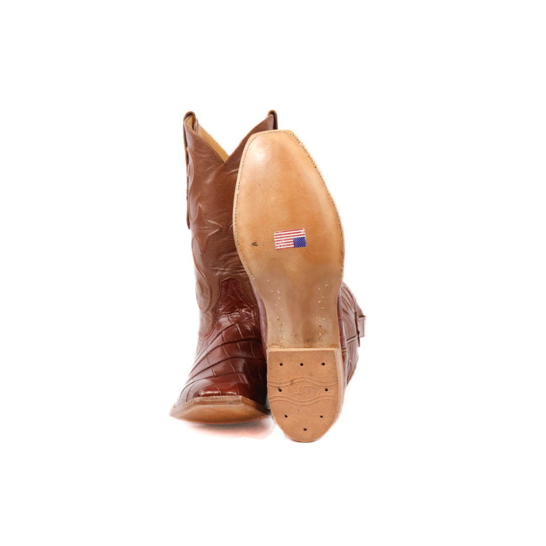 American Alligator French Toe Boot