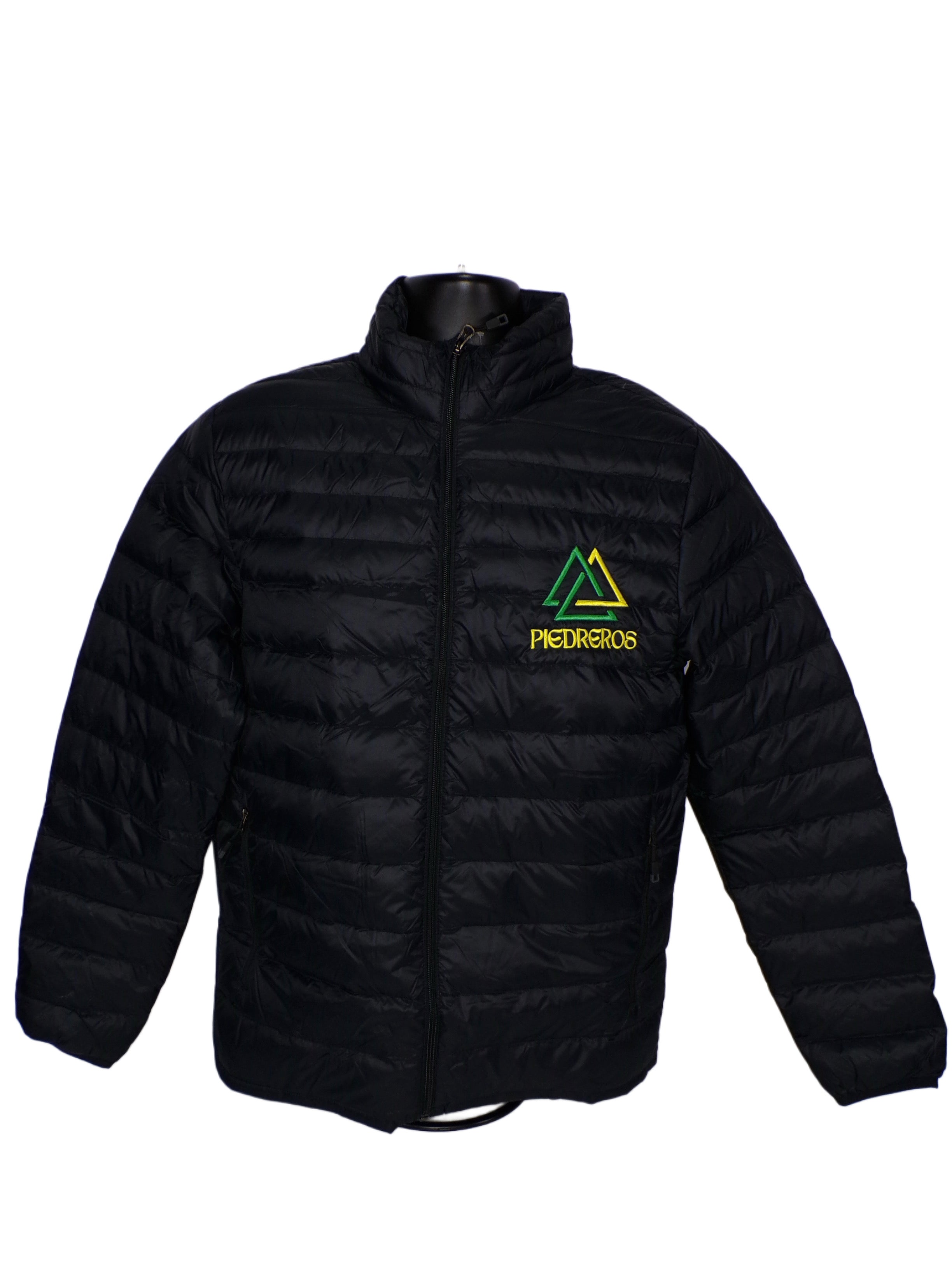 Mens Puffer Logo Jacket — profile view