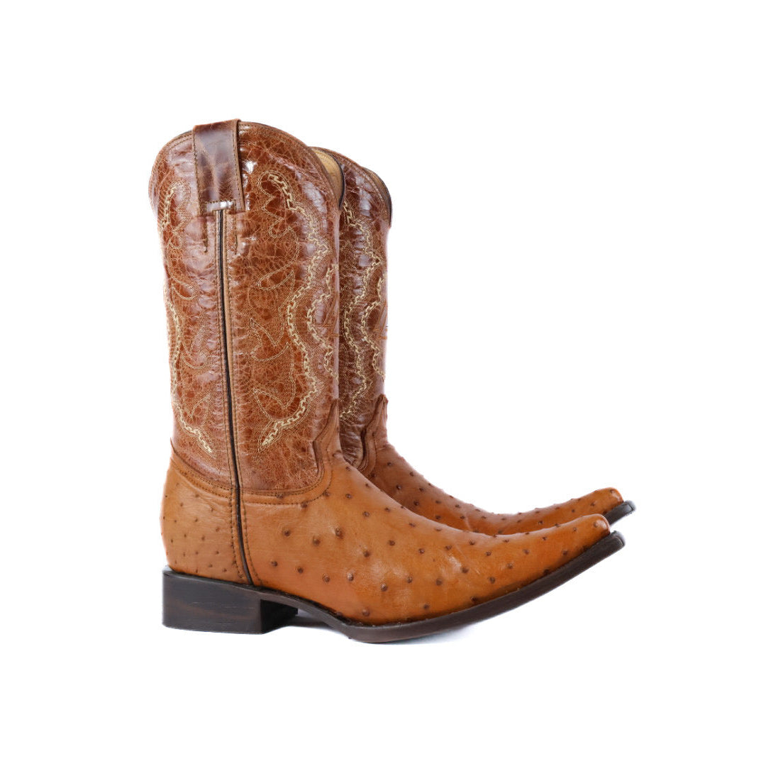 Honey Ostrich Boot