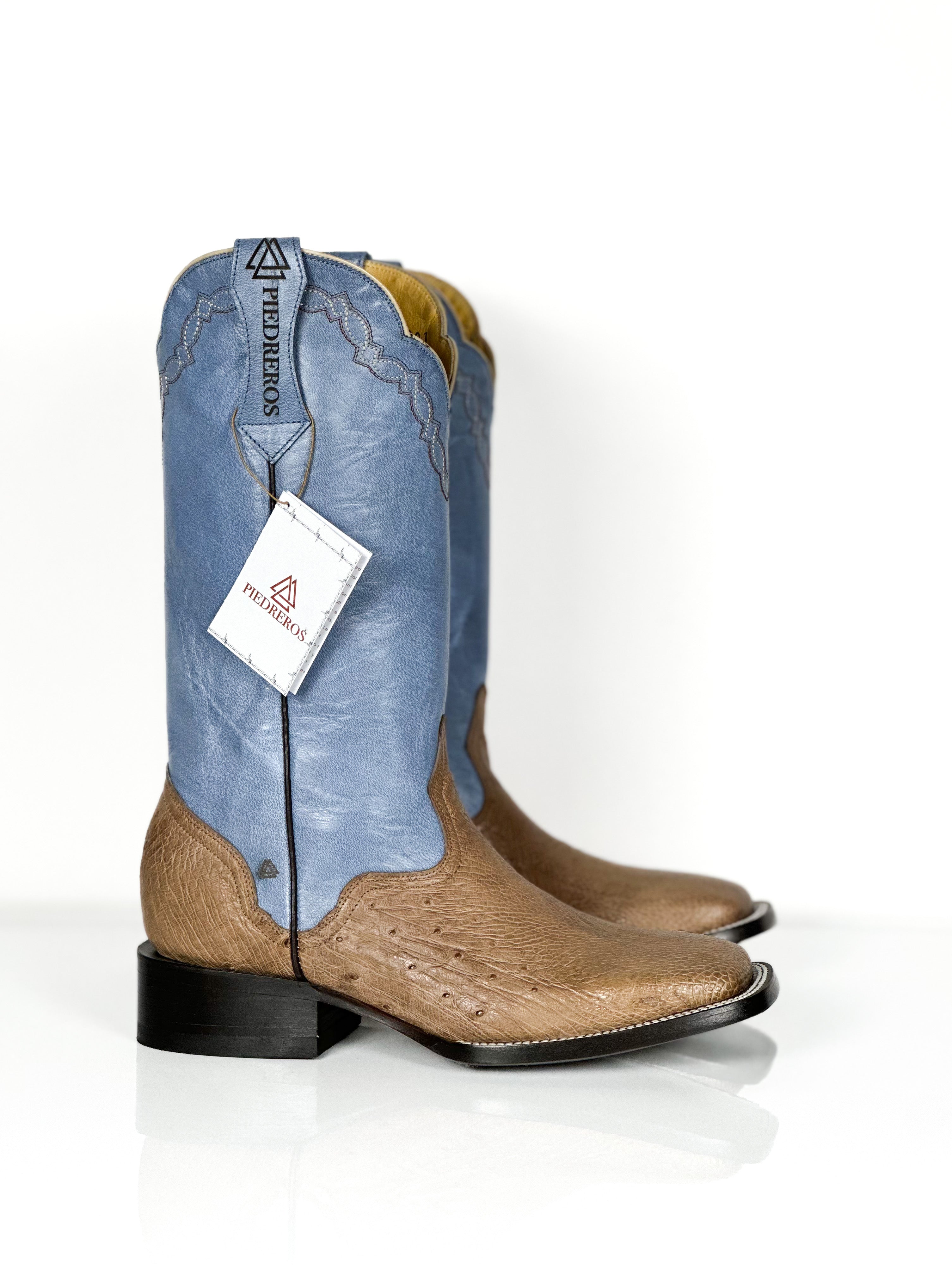 Men's Ostrich- Blue skin — profile view