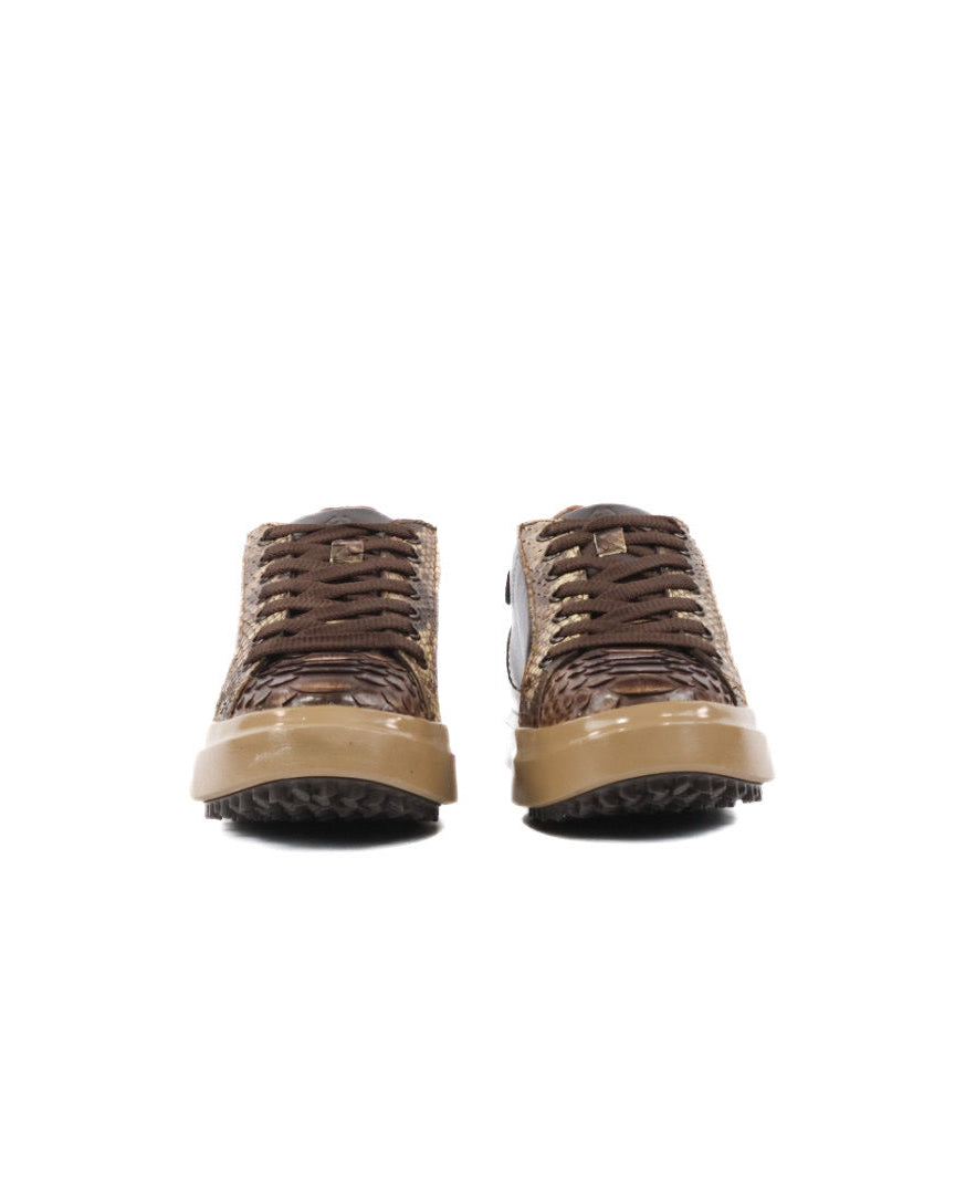 Mens Python Leather Sneakers