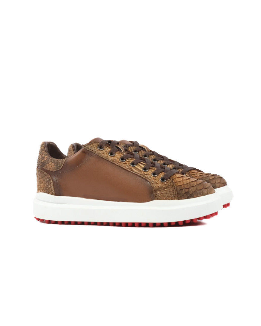 Mens Python Leather Sneakers