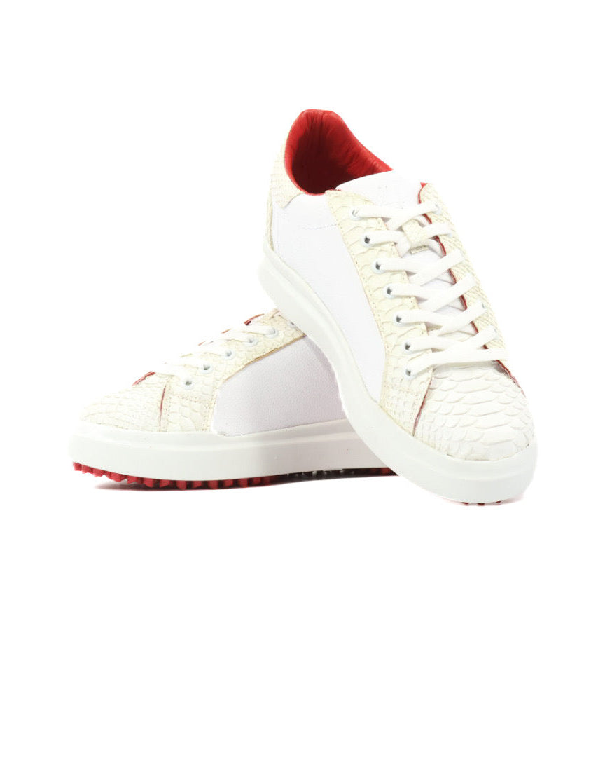 Mens Python Leather Sneakers