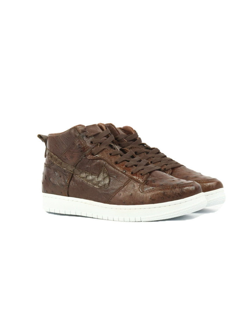 Mens Ostrich Leather Sneakers