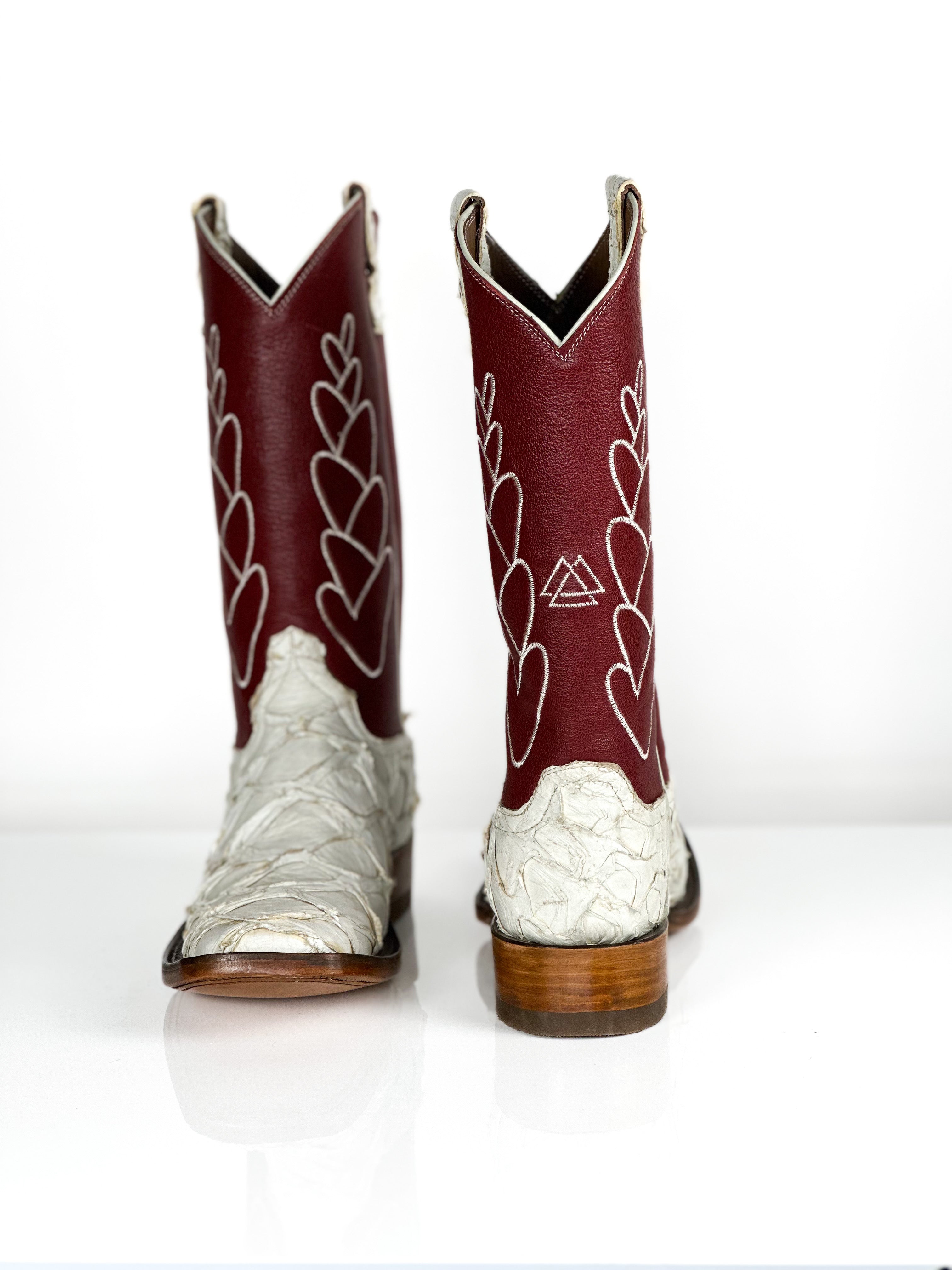 Aurora Fish Boots — angled view of handmade fish skin boots