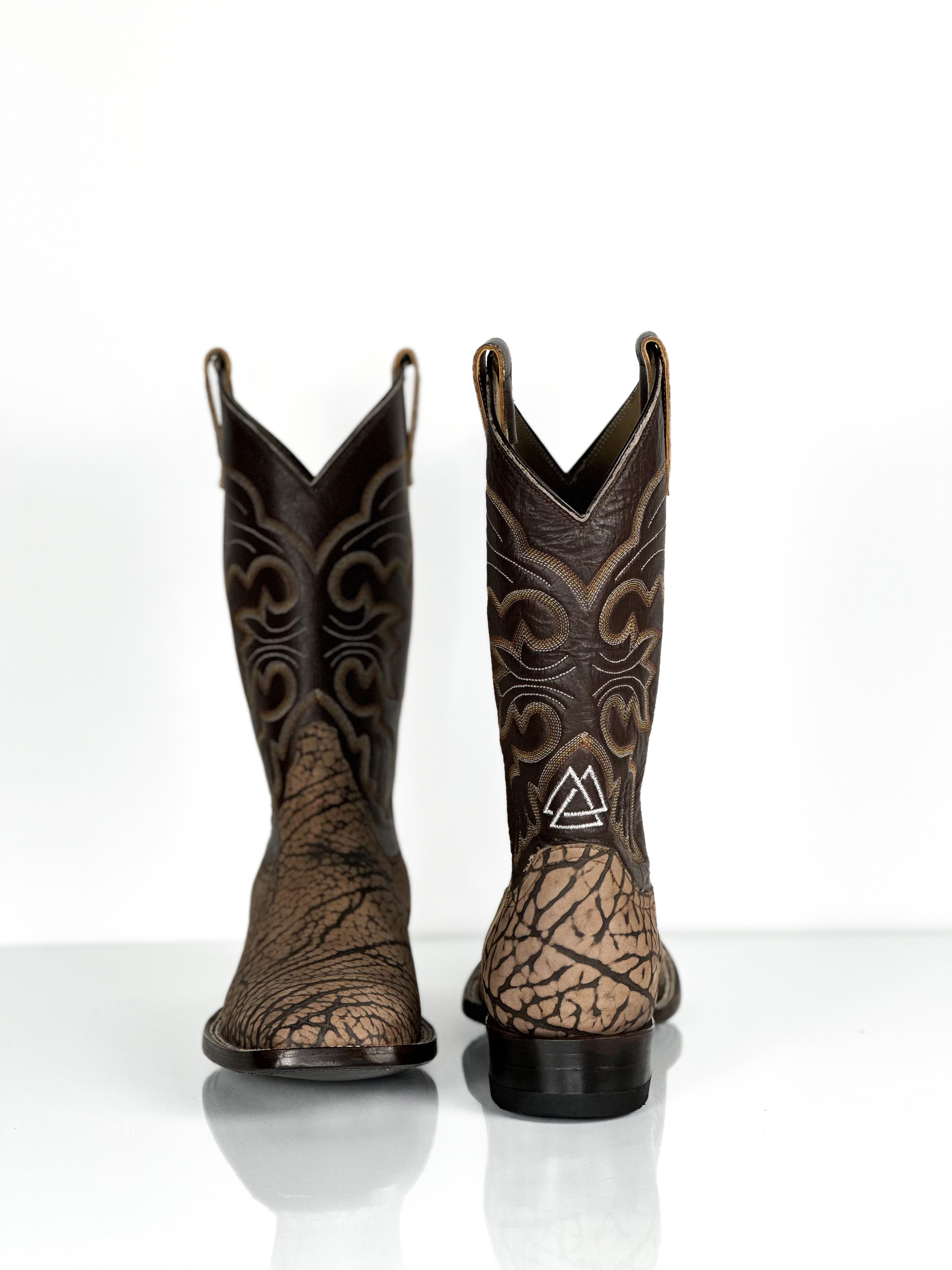 Caracu Bullsneck Boots — angled view of handmade western boots