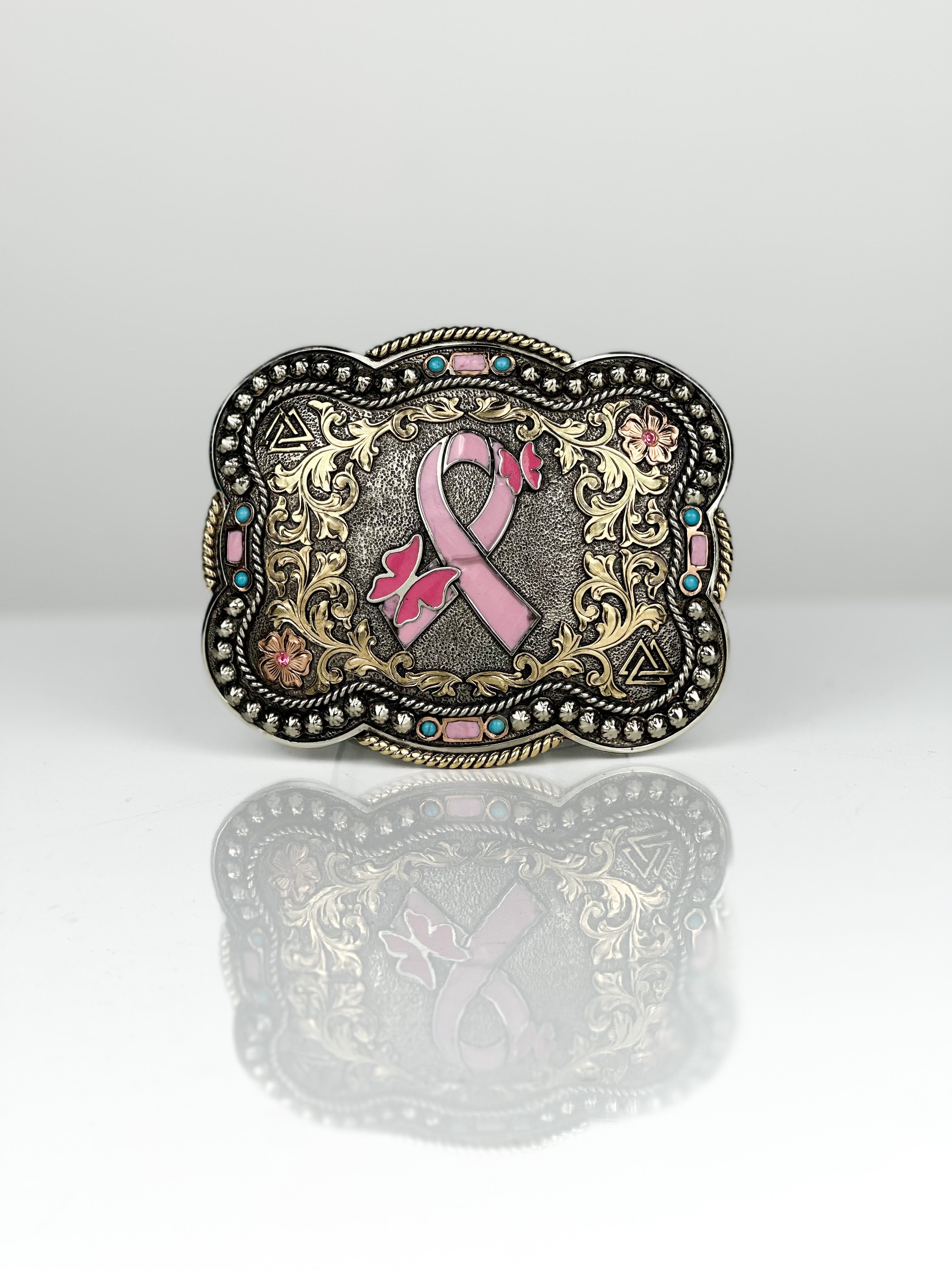 October Buckle — Cuadra Piedreros western belt buckle