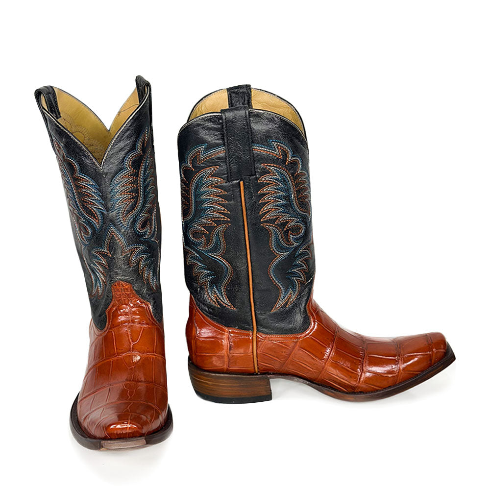 Icon Alligators Boot — side view of handmade American Alligator boots
