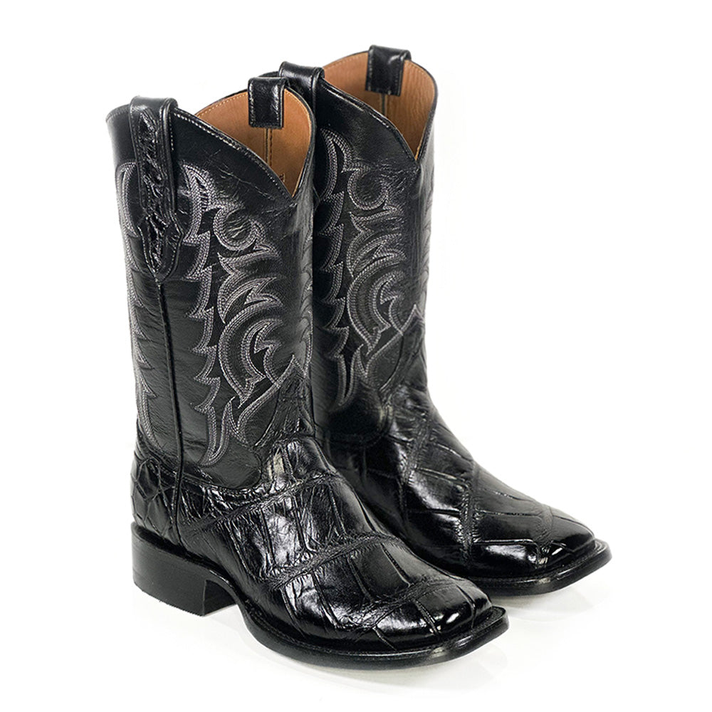American Alligator Black Cool Boot — handmade American Alligator boots by Cuadra Piedreros