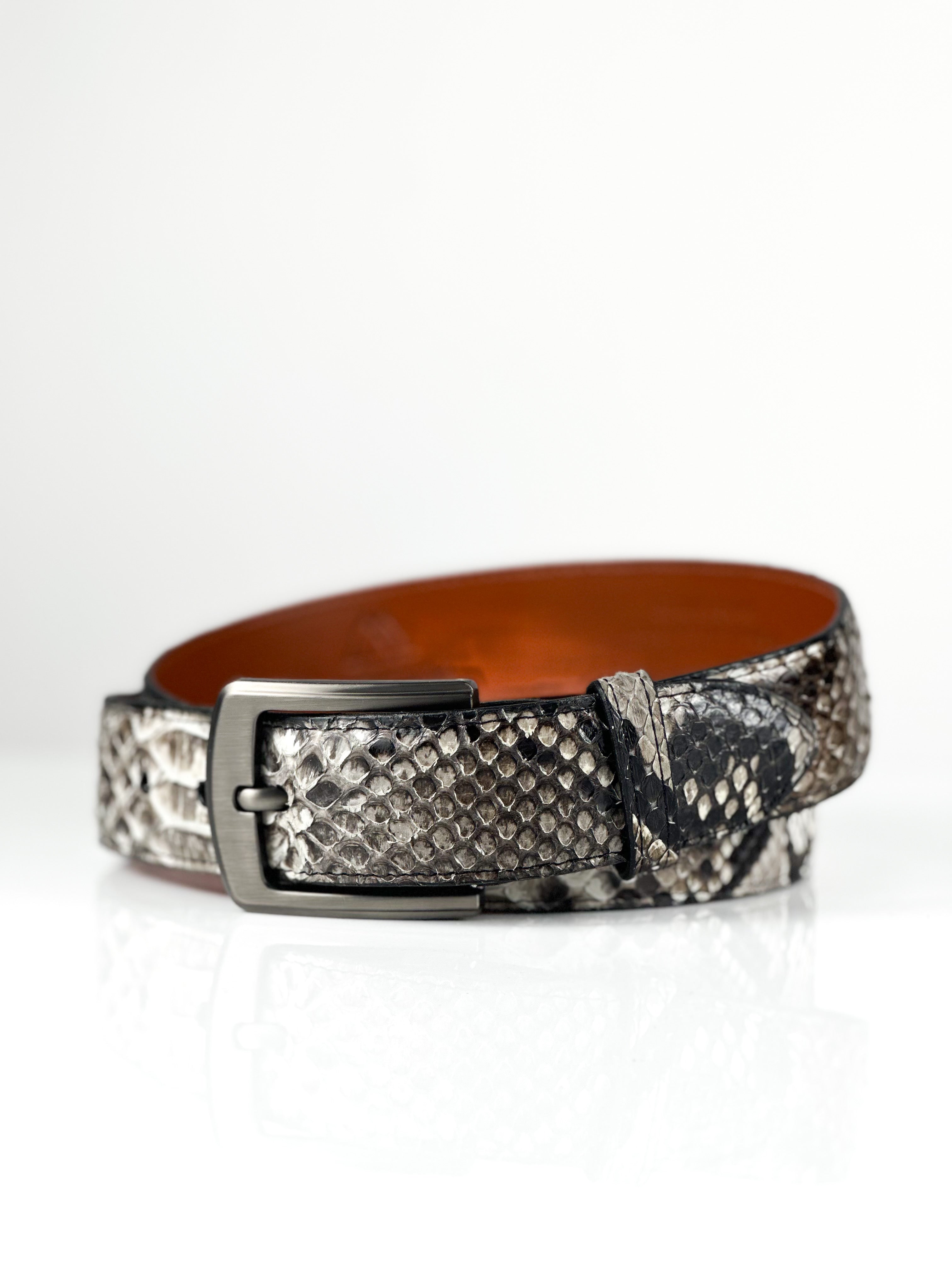 Belt- Midnight python — handcrafted python belt by Cuadra Piedreros