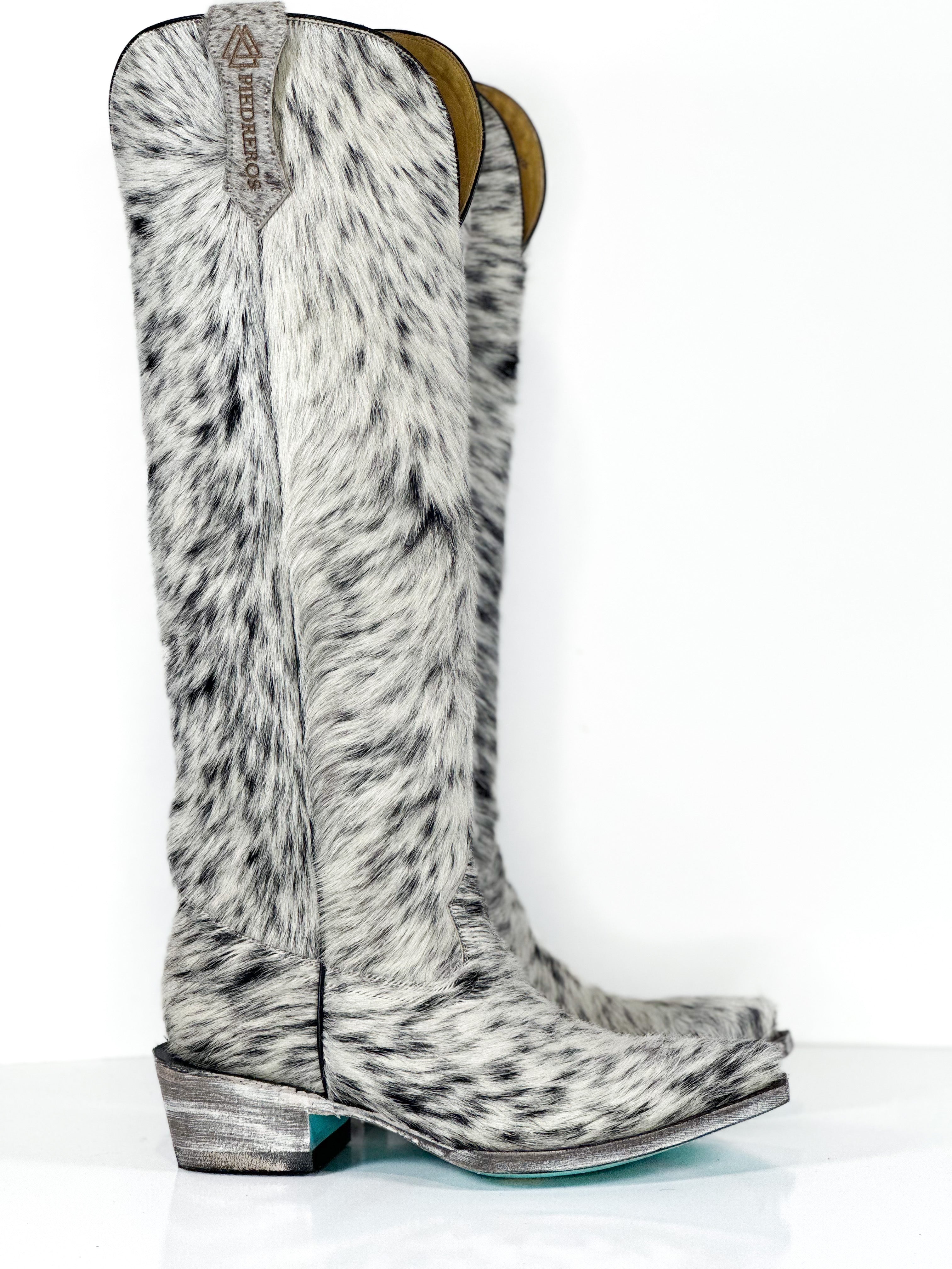 Azeri Cowhide Boot — leather detail of handmade western boots