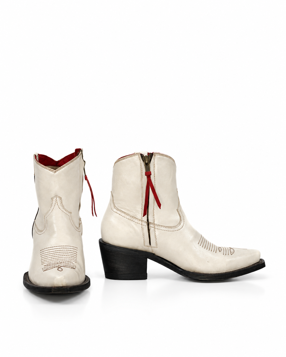 The Cherokee — Leather Snip Toe Women's Cowboy Boot, detail view