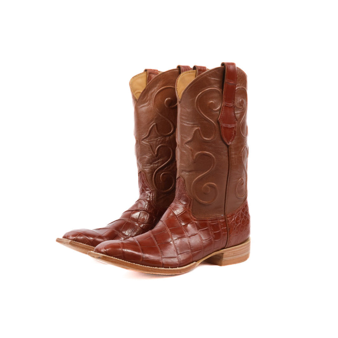 American Alligator French Toe Boot
