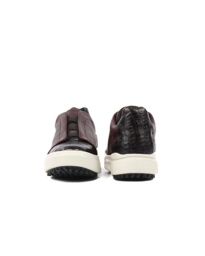 Mens Croc Leather Sneakers