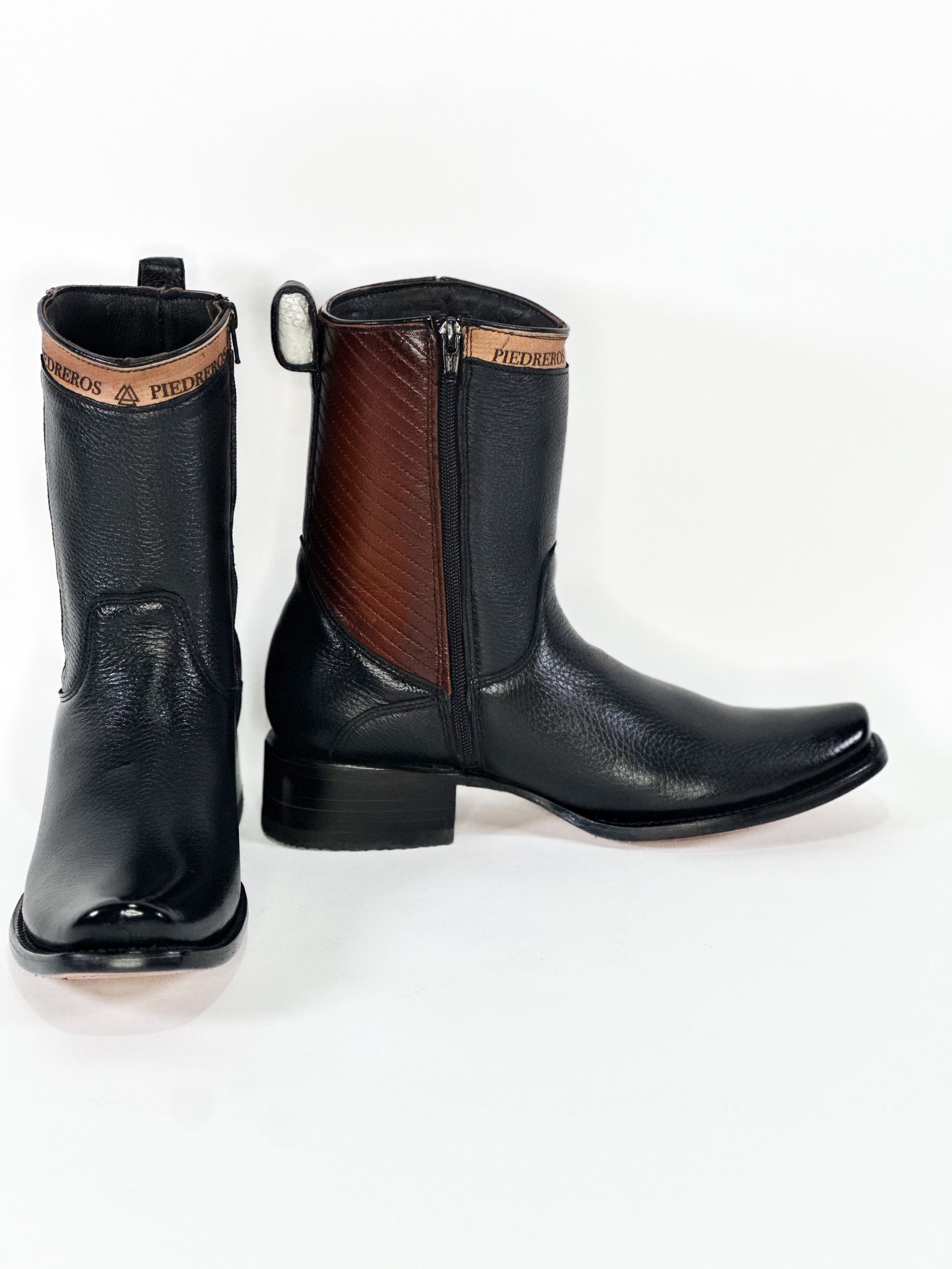 Deer Monte Carlo Ankle Boot — side view of handmade western boots