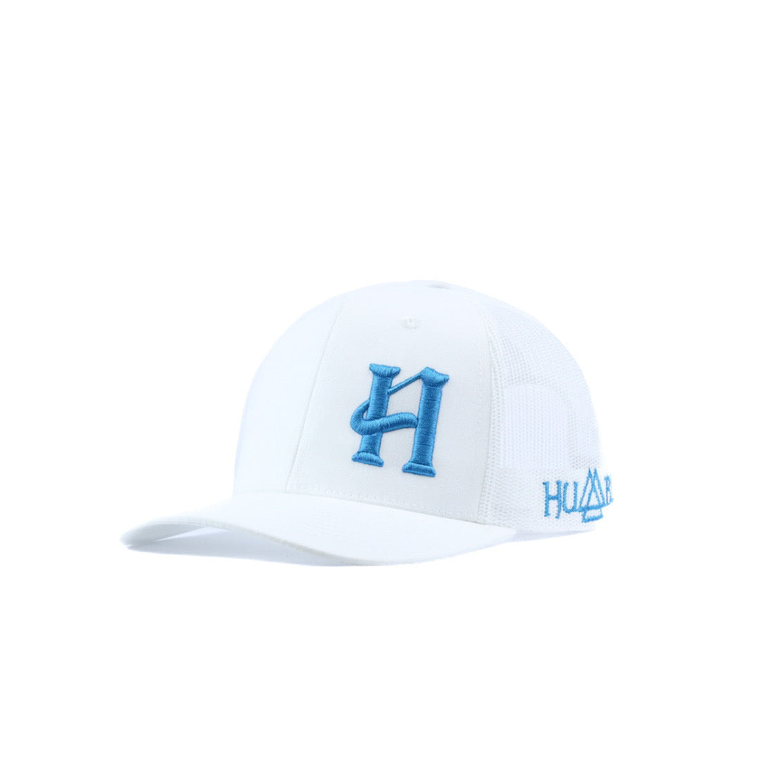 White cap with blue humble logo