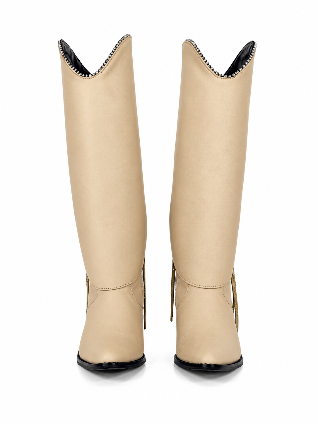 The Fringe Pearl — Leather Women's Cowboy Boot, profile view