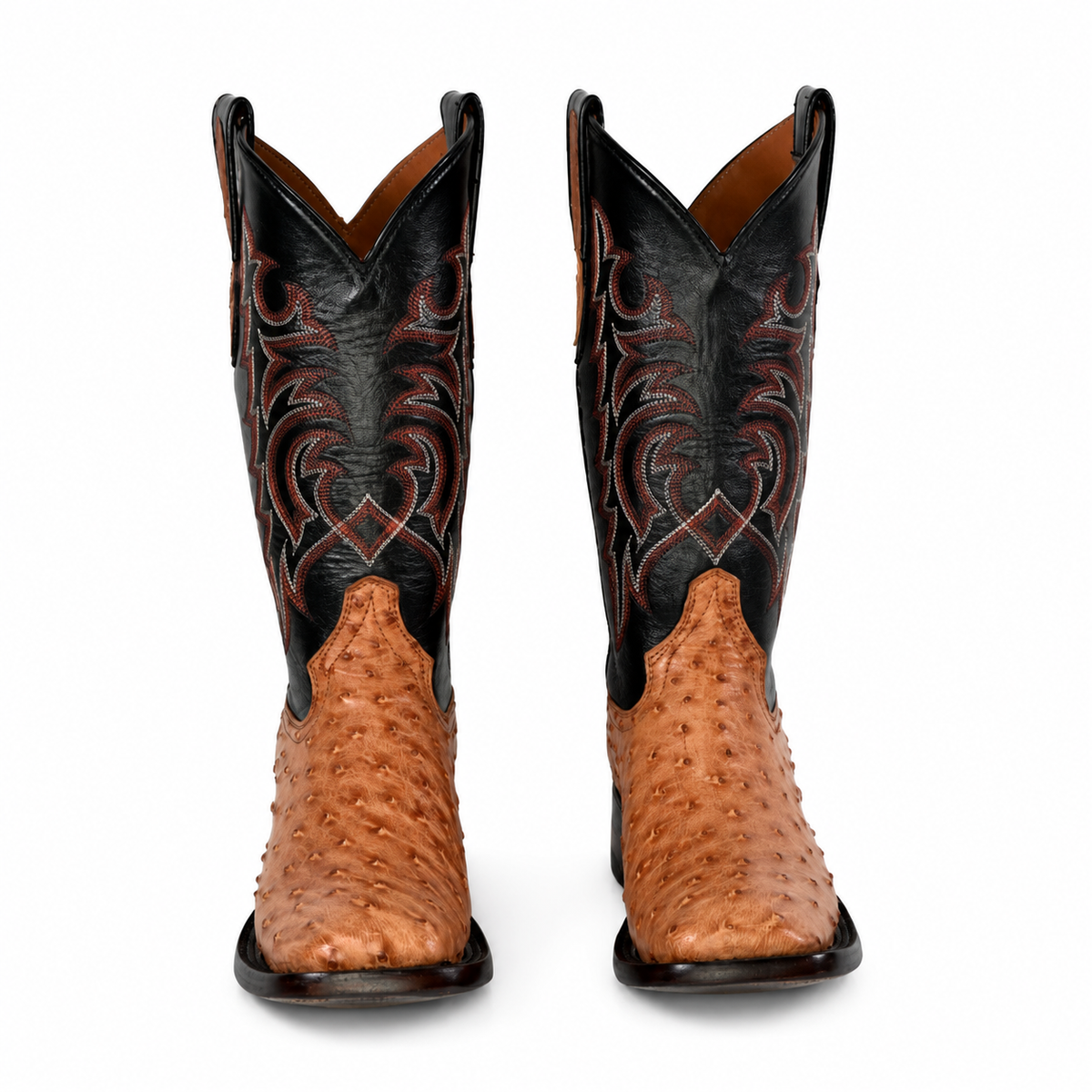 The Maxdale — Ostrich Square Toe Men's Cowboy Boot, detail view