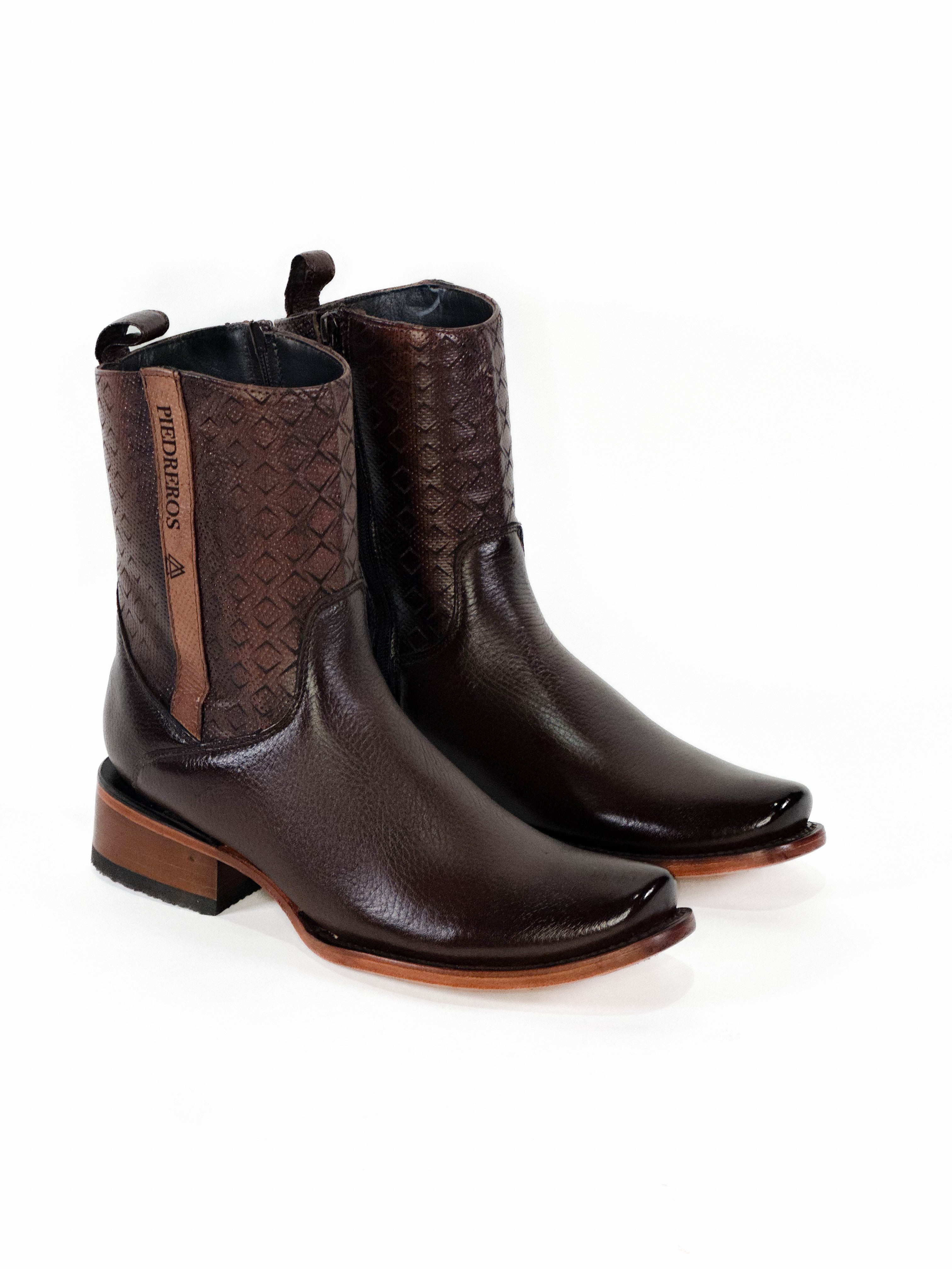 Deer San Vittorio Ankle Boot — profile view of handmade western boots