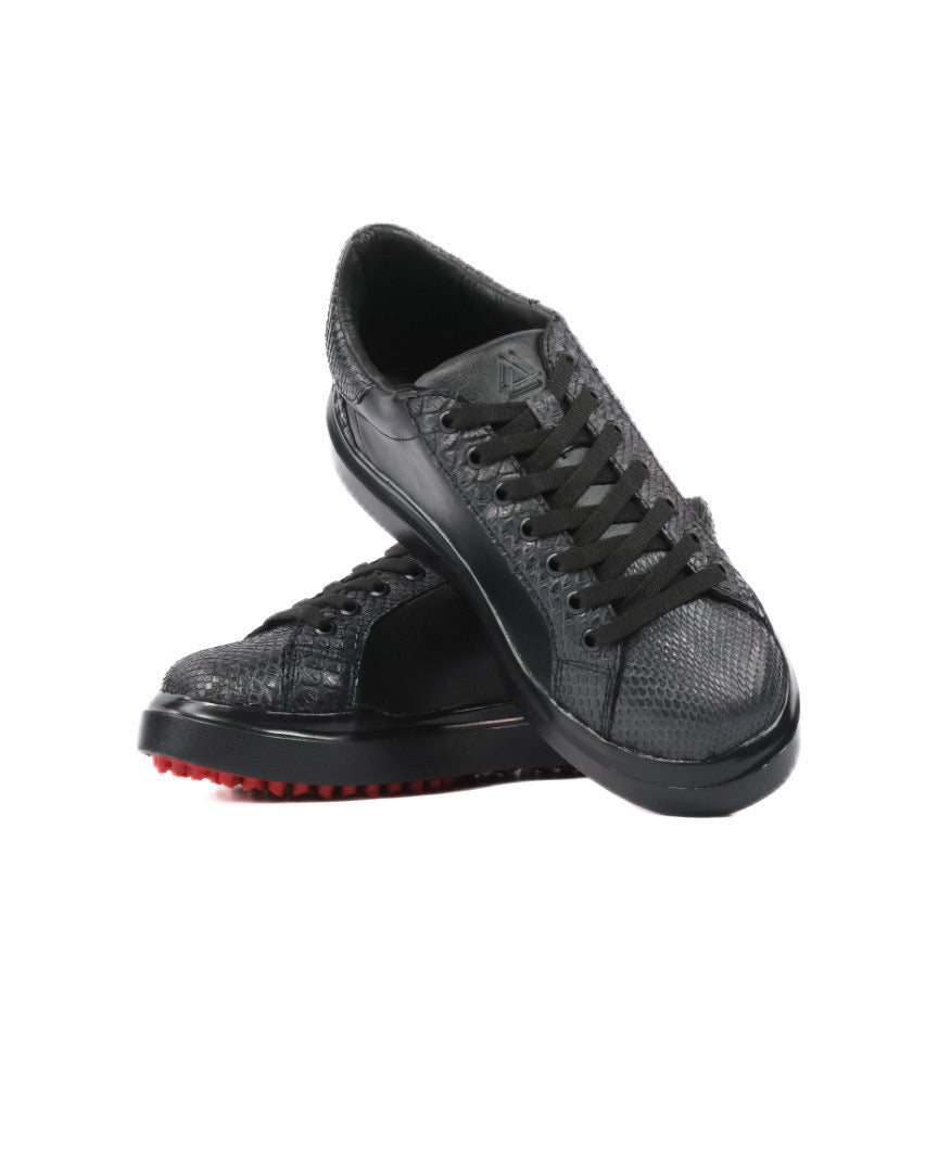 Mens Python Leather Sneakers