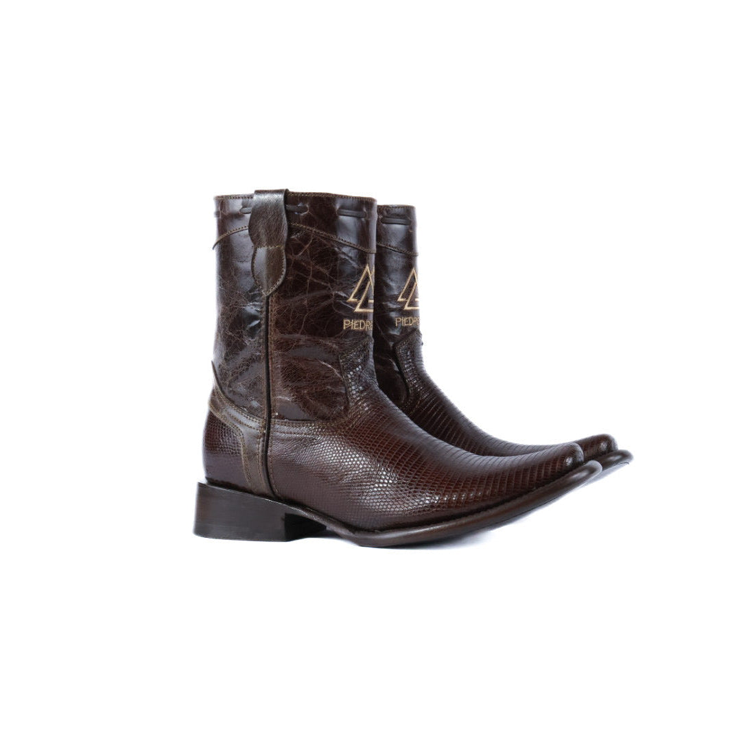 Dark Brown Lizard Boots